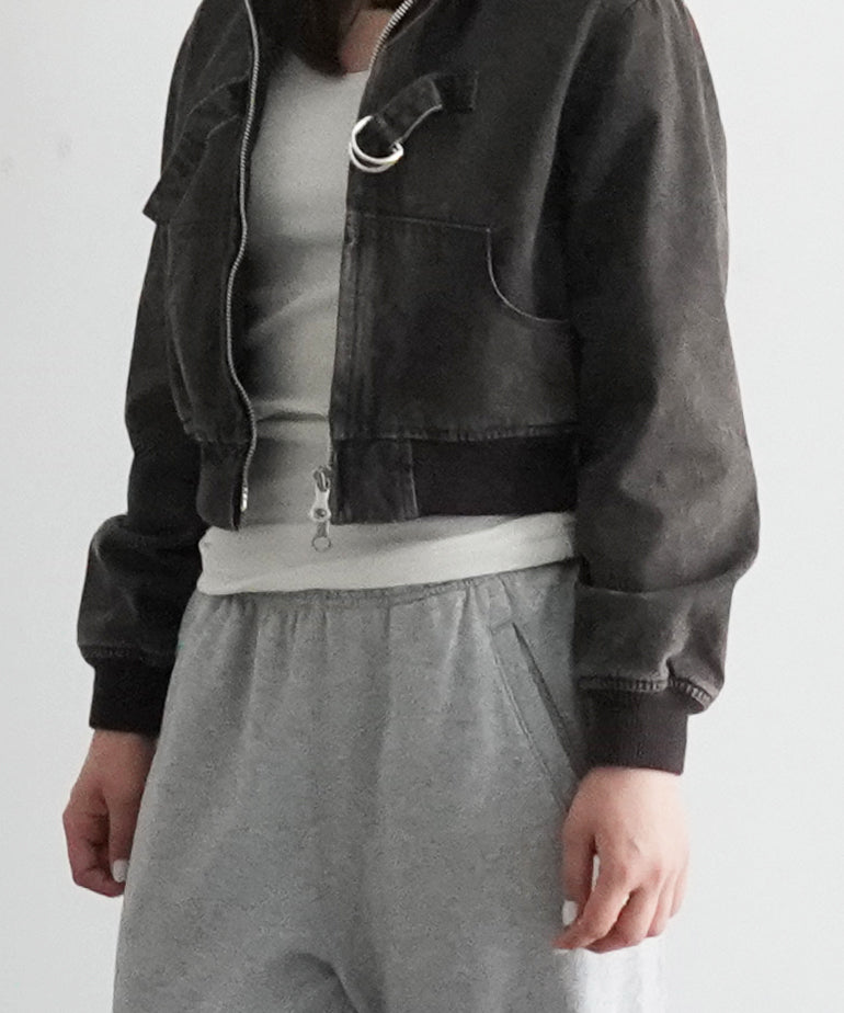 OUR LEGACY Coast jacket "BLACK COATED WASH"