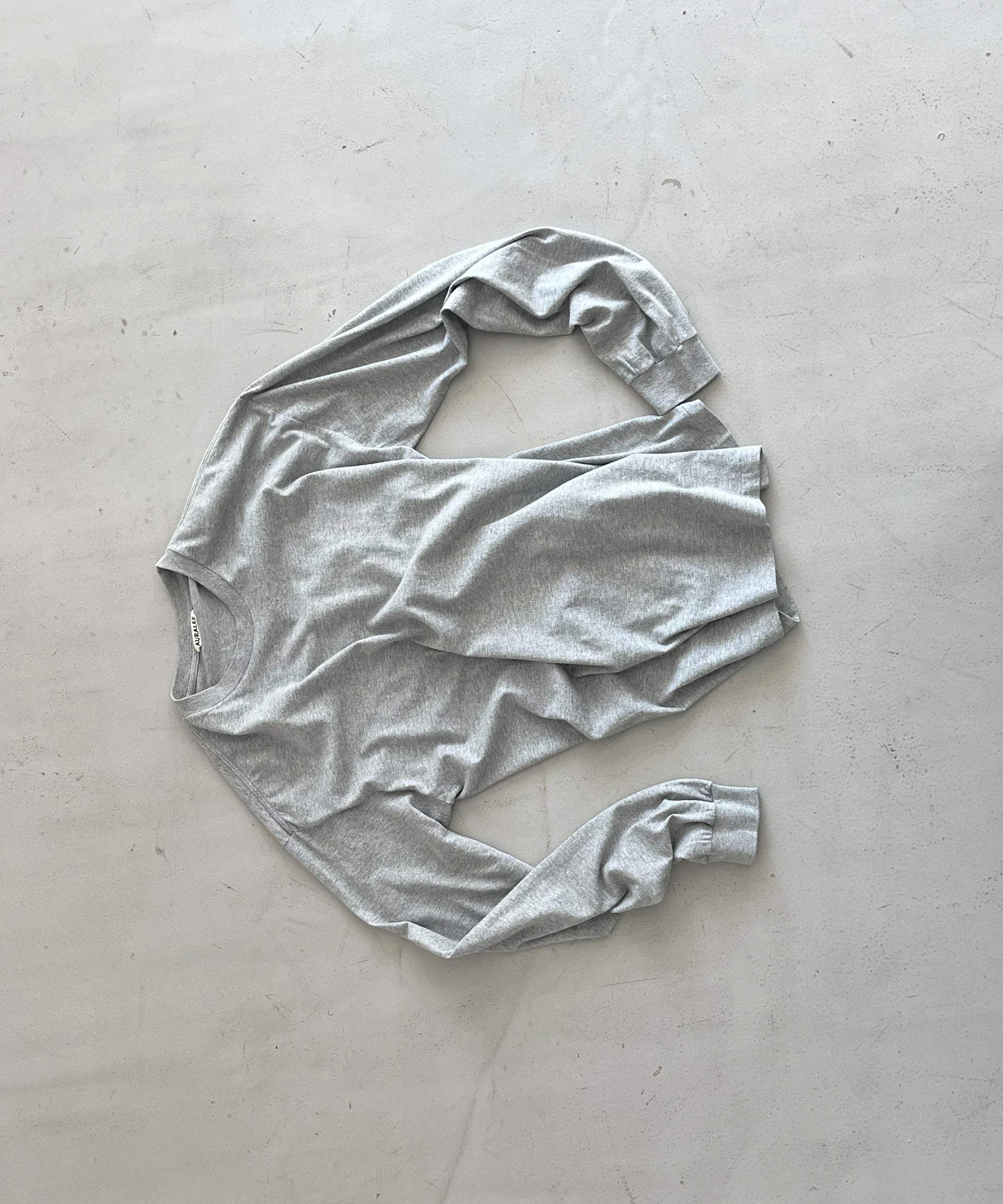 AURALEE Seamless l/s tee "TOP GRAY"