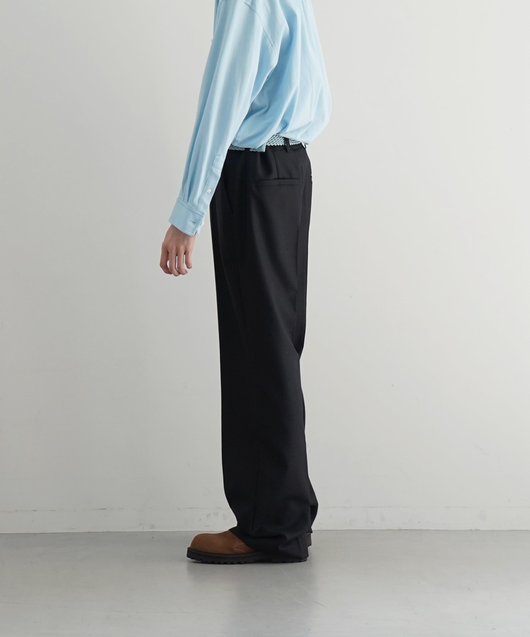 sefr Jeon trouser "FINE BLACK WOOL"