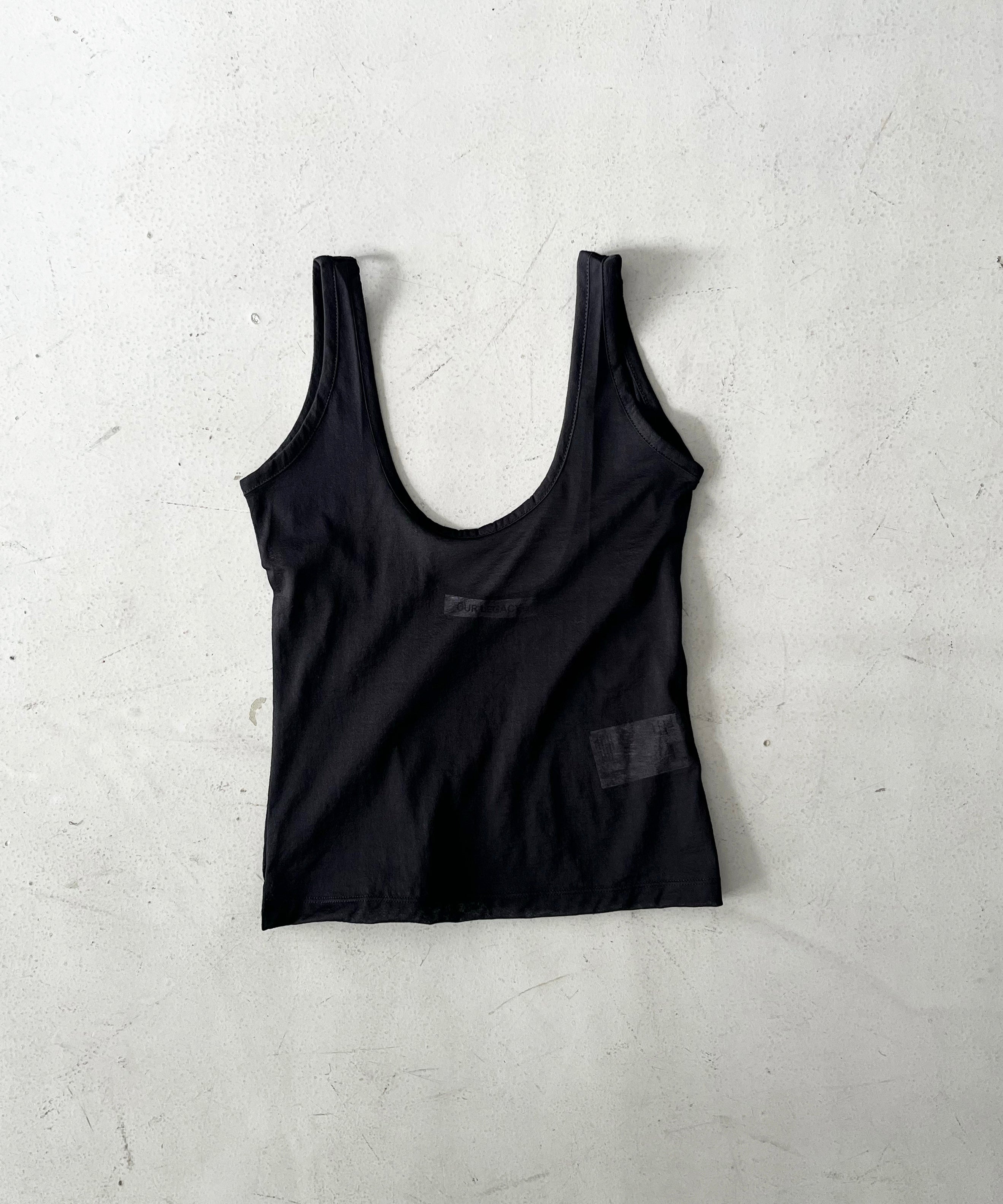 OUR LEGACY Blade tank "BLACK STOCKING JERSEY"