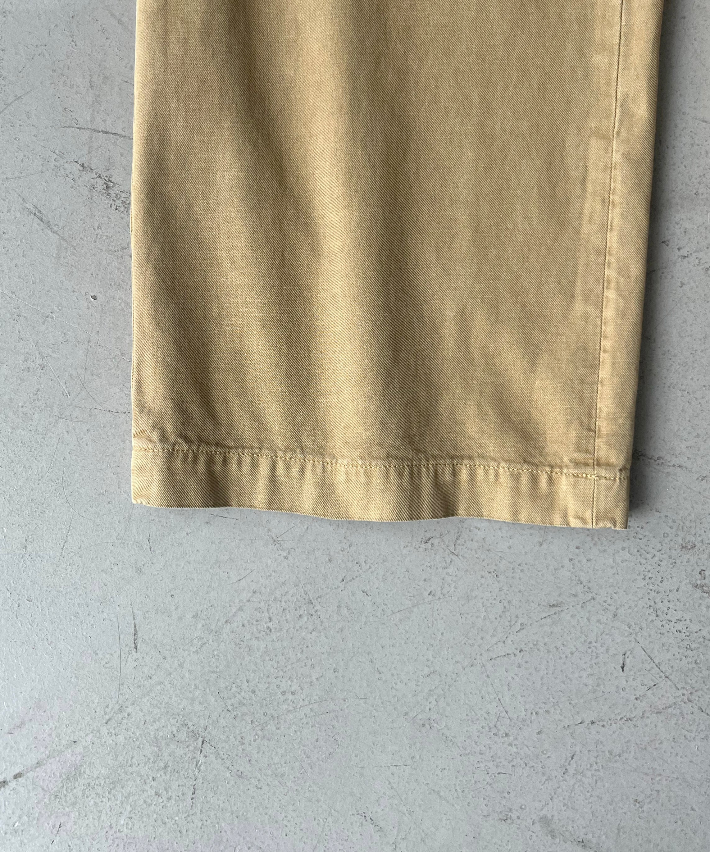 AURALEE Product dyed finx gabardine pants "DYED BEIGE"