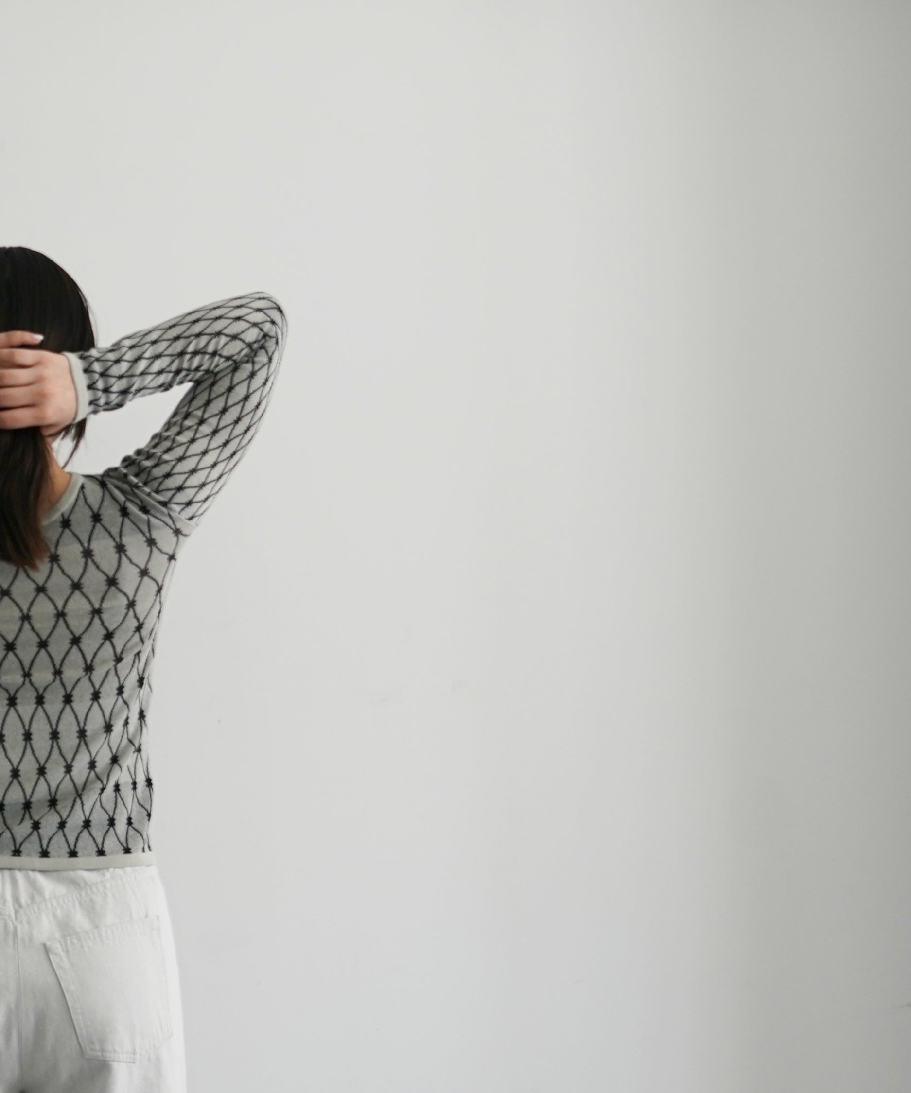 kotohayokozawa Reversible knit "BLACK"