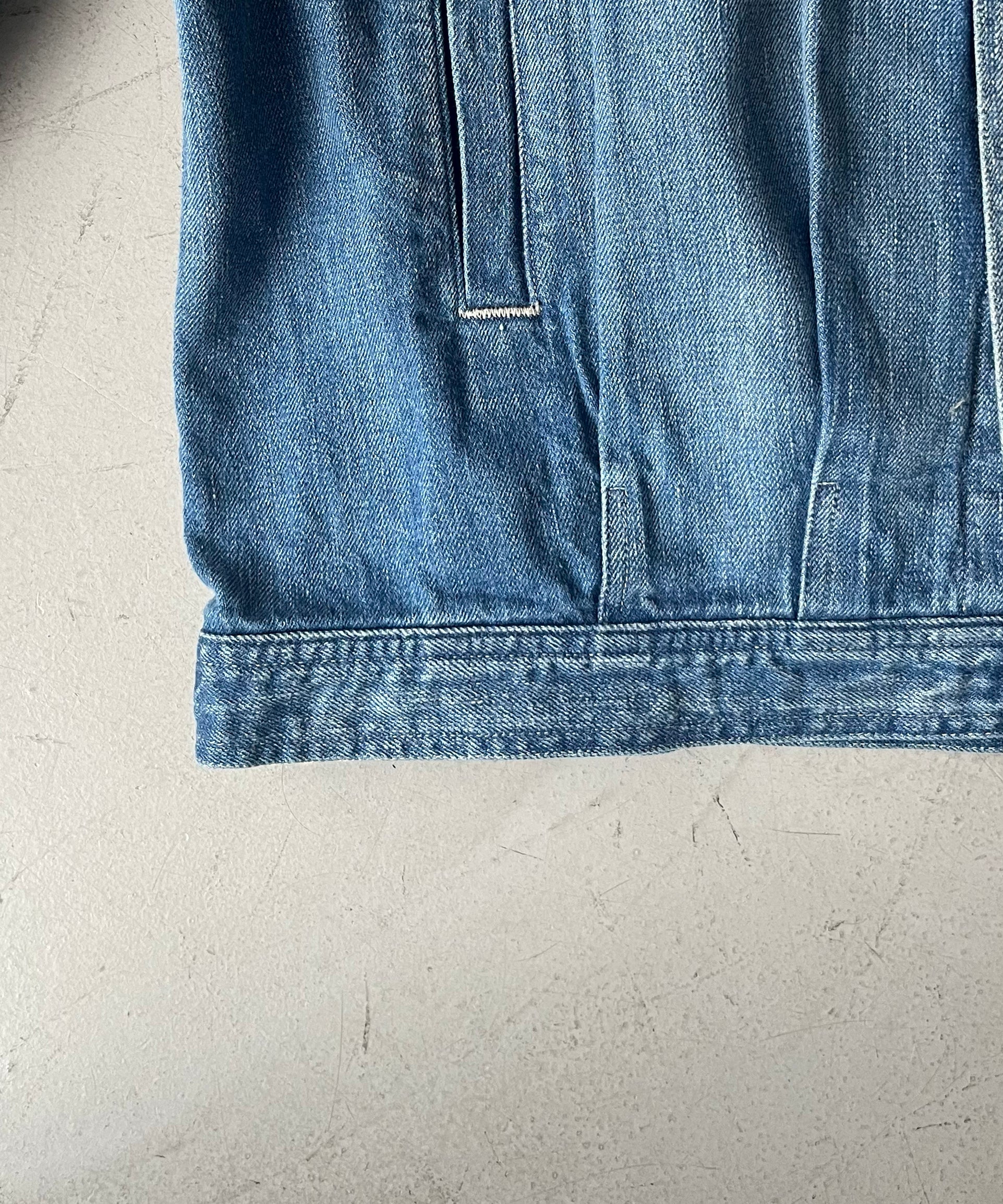 AURALEE Selvedge faded light denim blouson "LIGHT INDIGO"