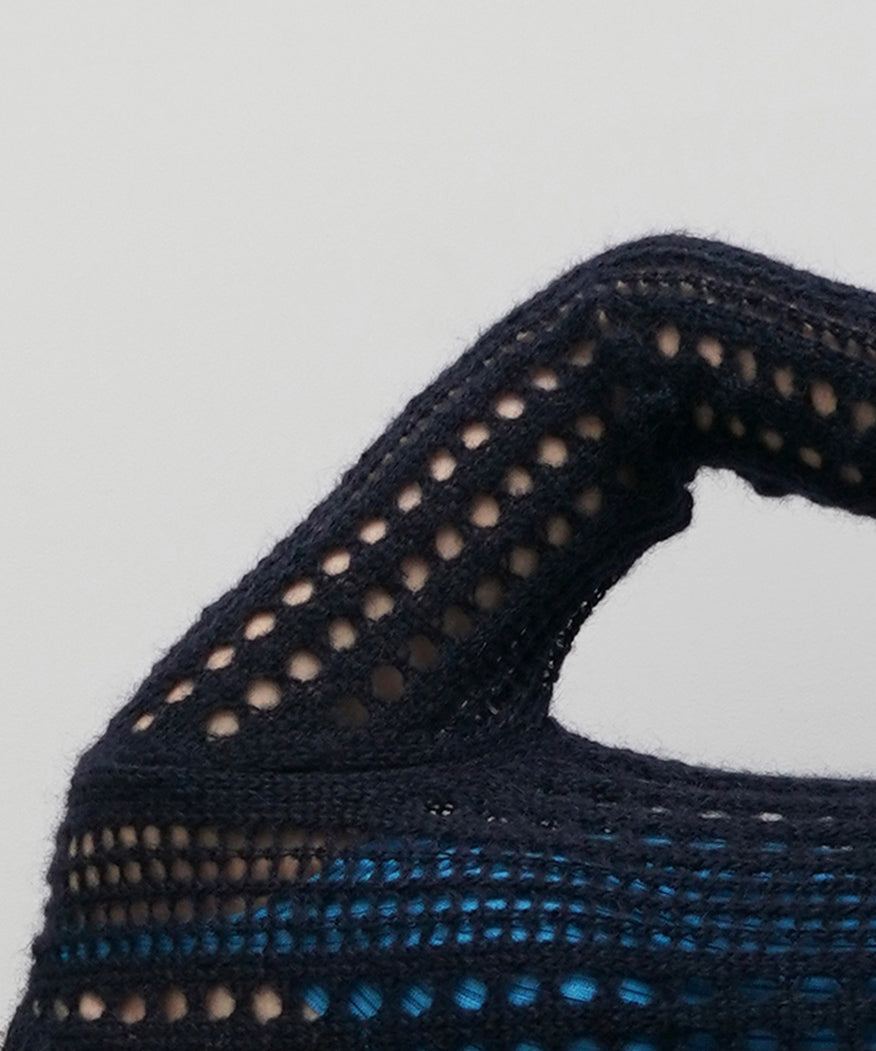 GANNI Mohair lace dress "SKY CAPTAIN"