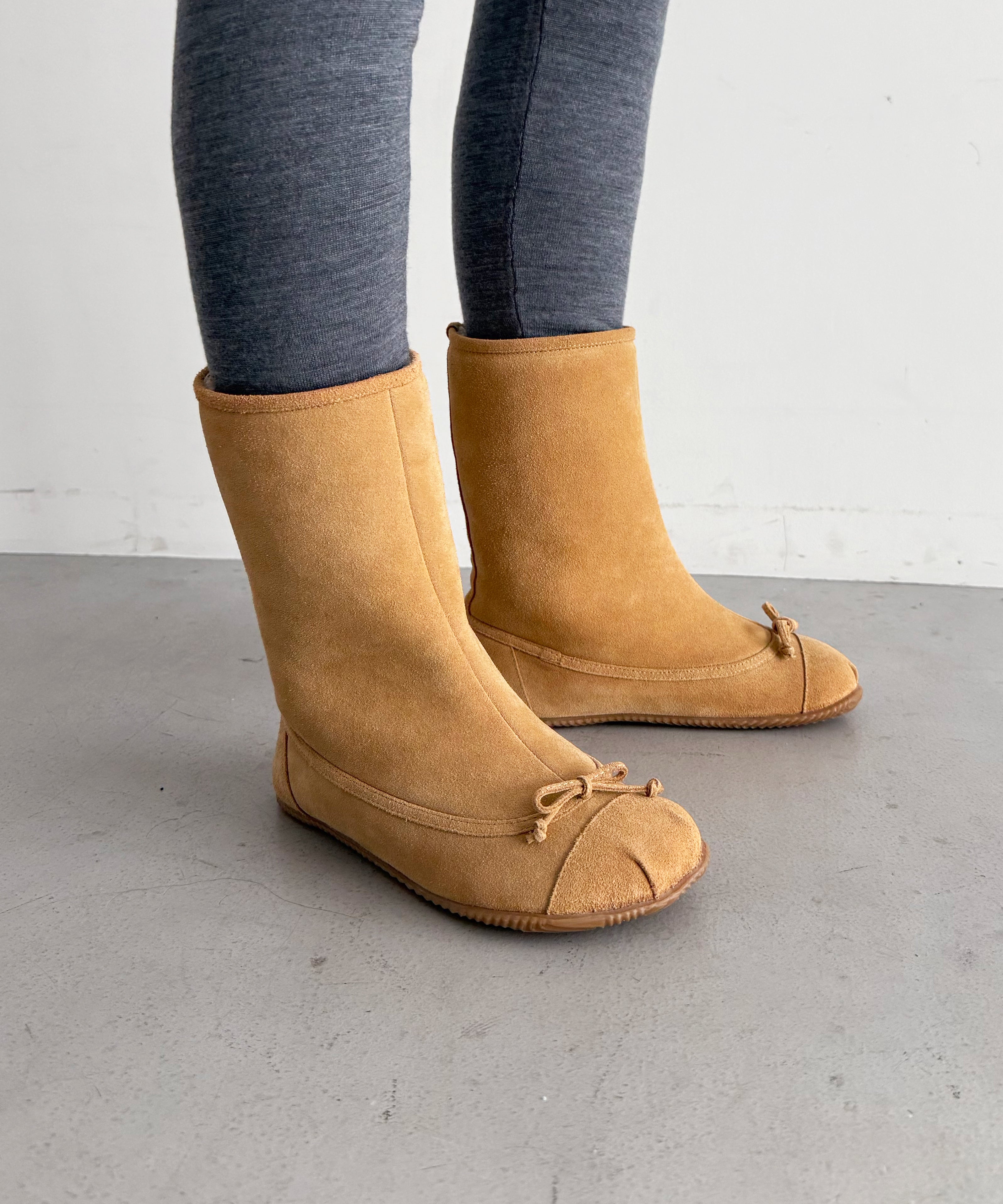 ABRA Tall baby boot "BEIGE SUEDE"