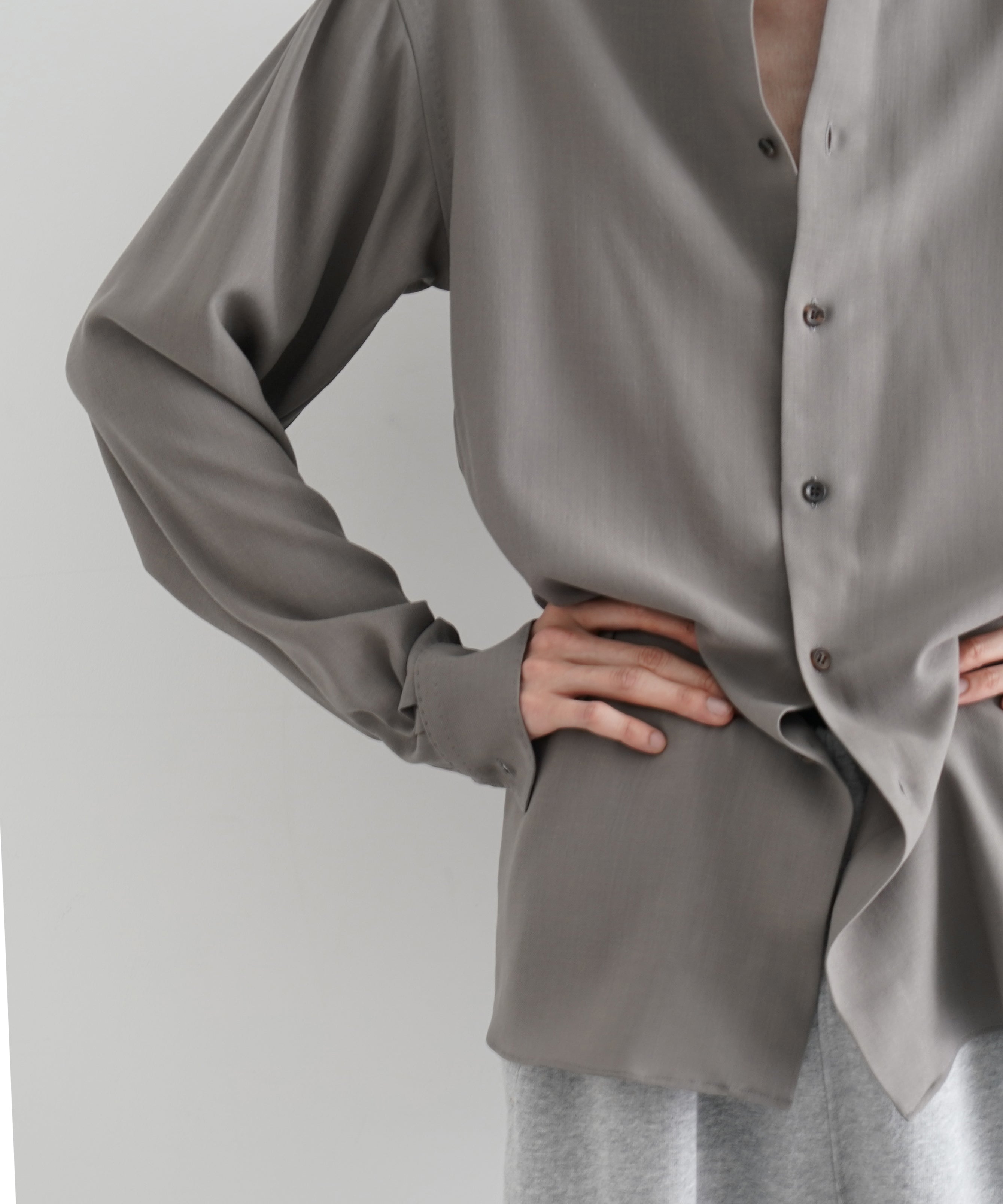 SOSHIOTSUKI Manica camicia dress shirt "GREY"