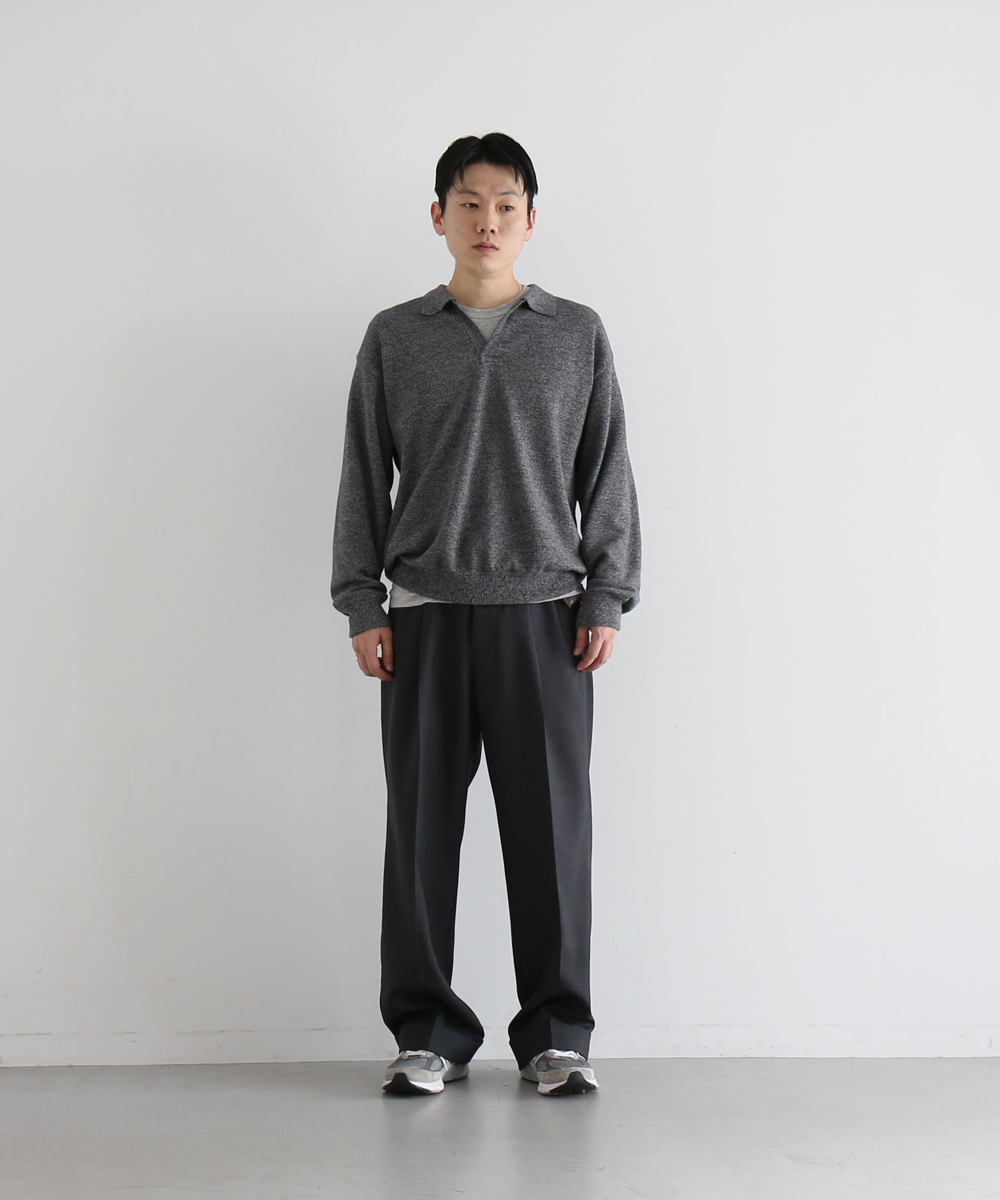 【EXCLUSIVE】crepuscule Co/ra moss stitch skipper "BLUE"