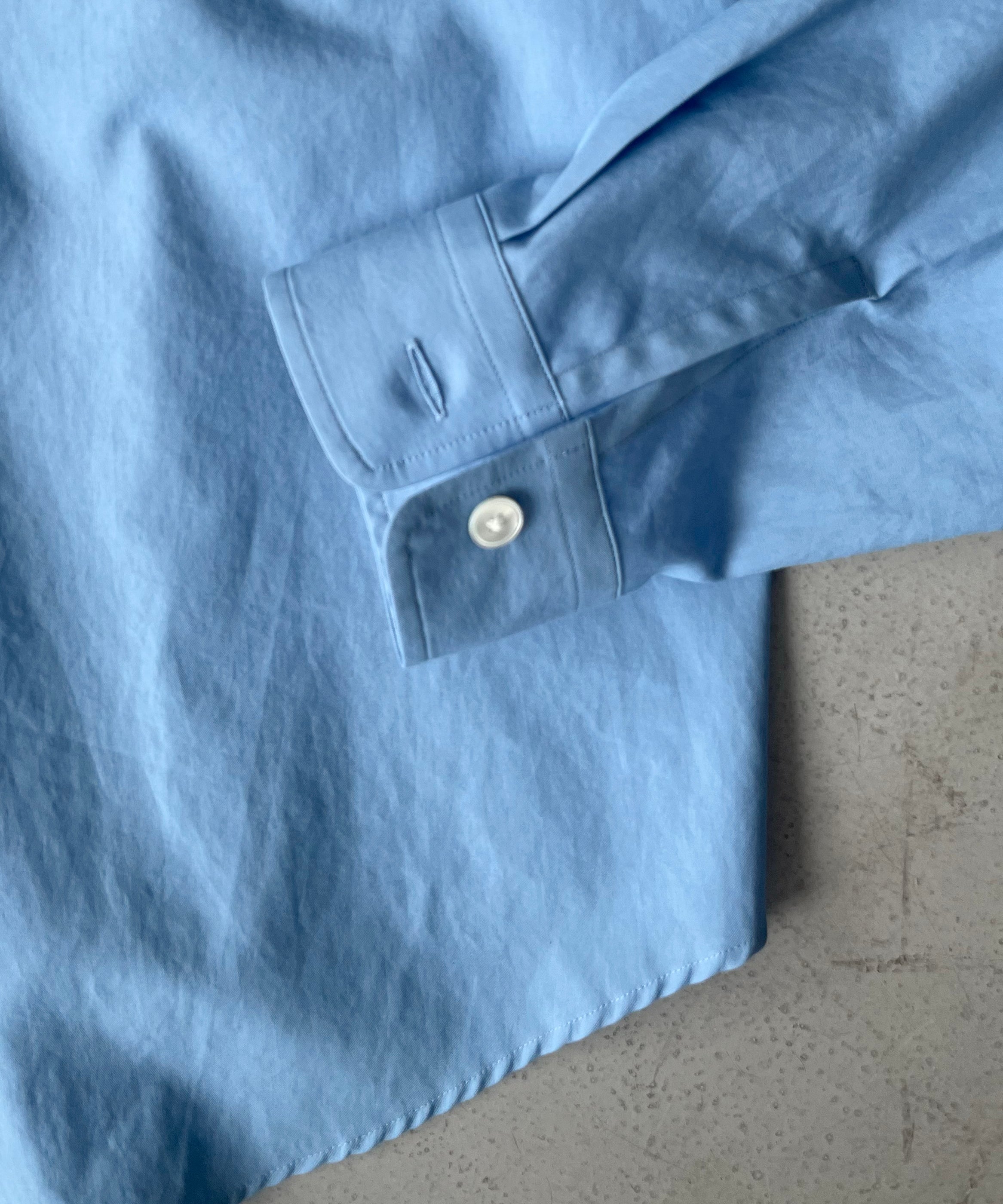 AURALEE Washed finx twill big shirt "BLUE"