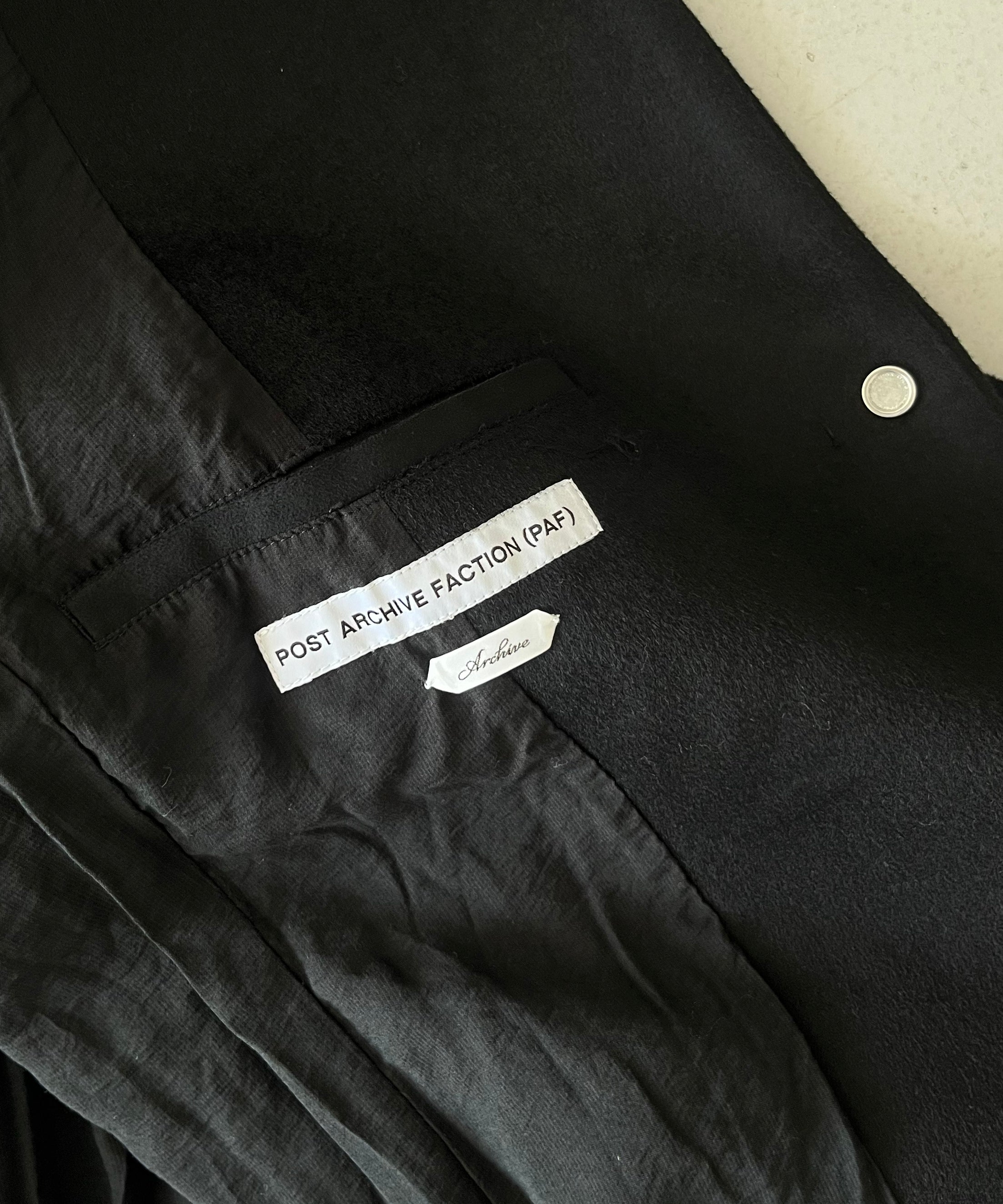 POST ARCHIVE FACTION(PAF) New classic coat "BLACK"