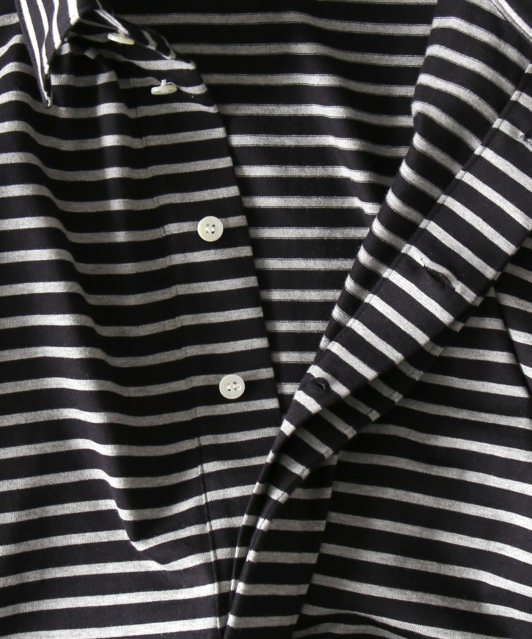 ABELIA EDOWARD GOUCHA Ls polo border "BLACK"