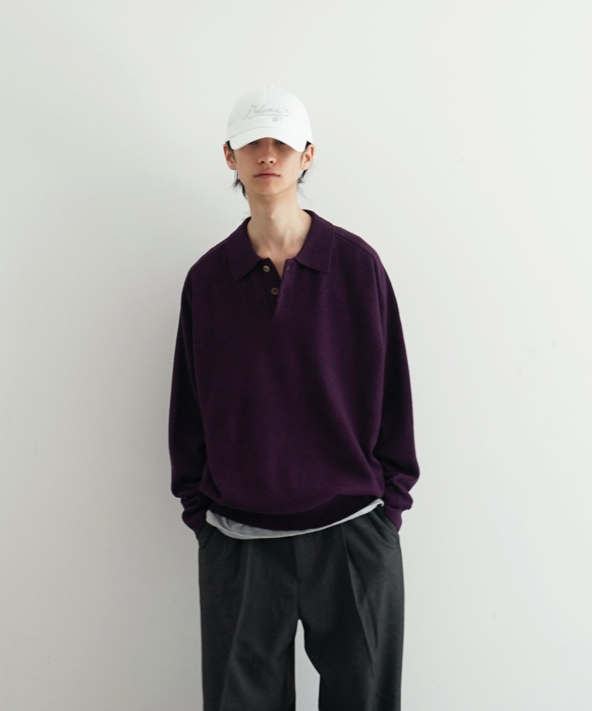 crepuscule M-g knit polo "YELLOW"