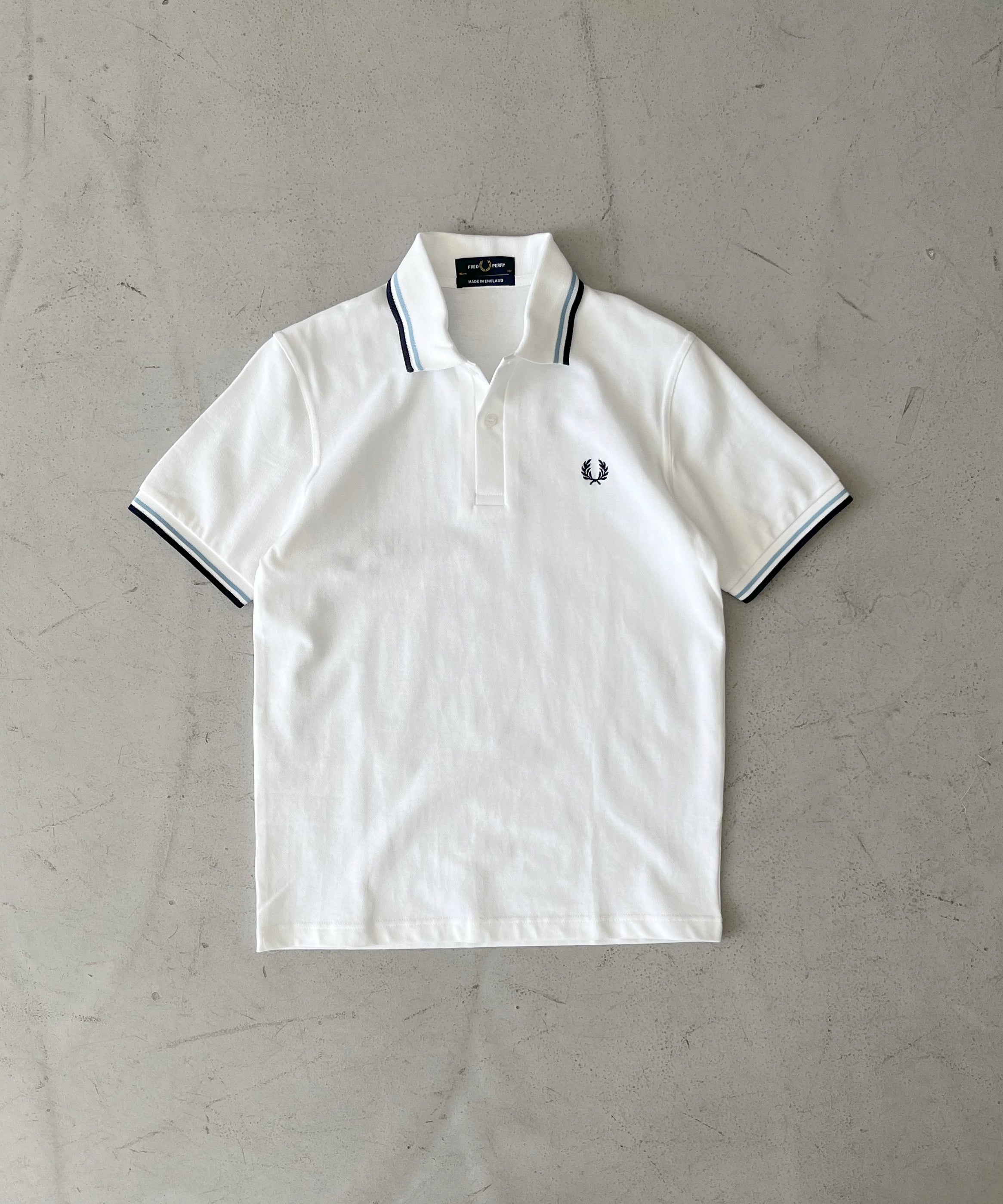FRED PERRY Twin tipped fred perry shirt "WHITE"