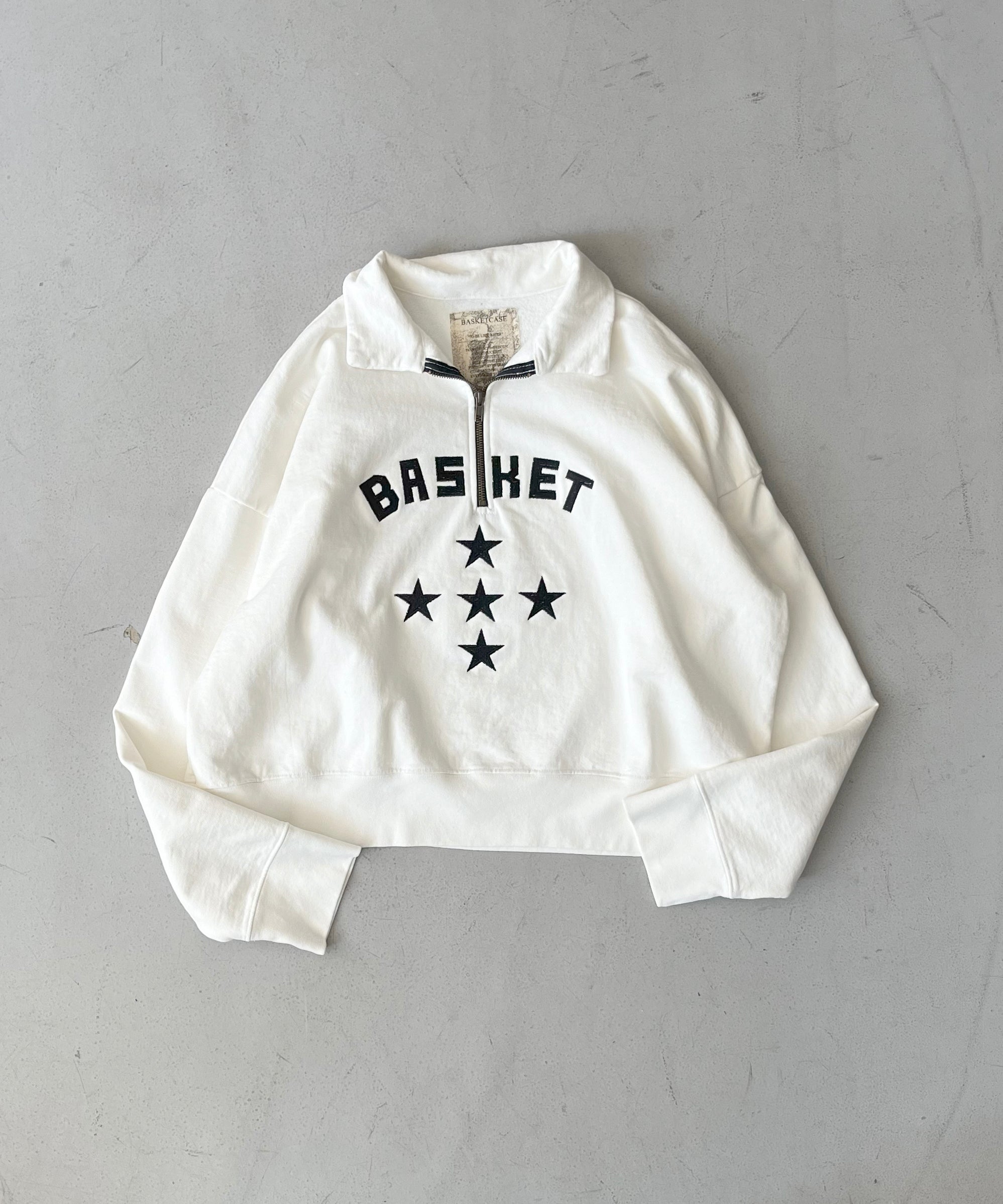 Basketcase Spelout, quarter-zip "BONE"