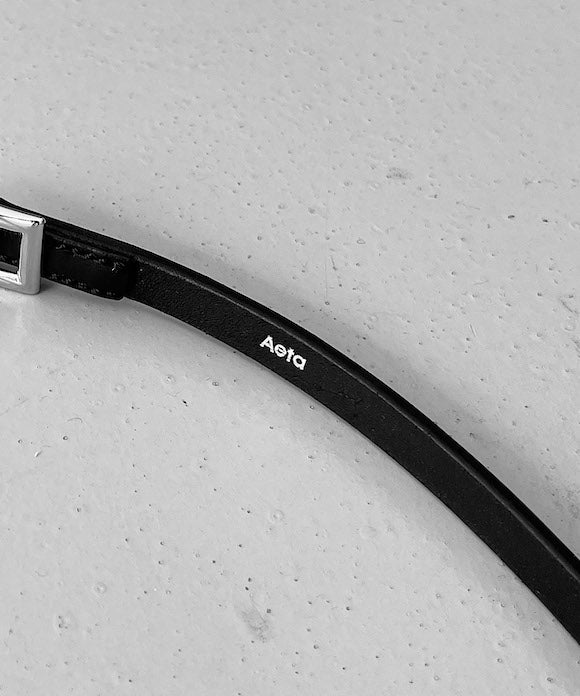 Aeta Vt11 square buckle belt "BLACK"