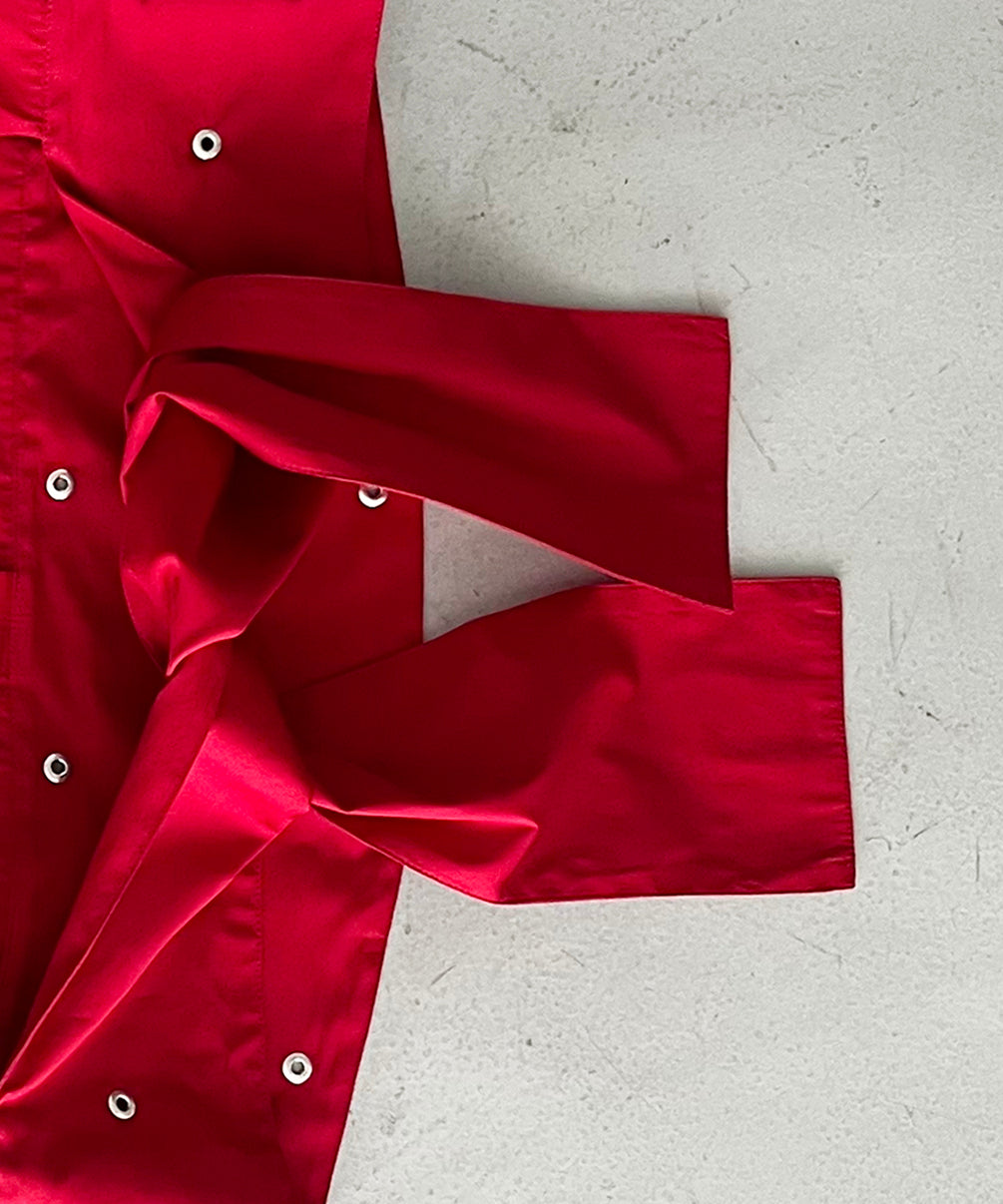 OUR LEGACY Girdle top "LIPSTICK RED SUPER POPLIN"