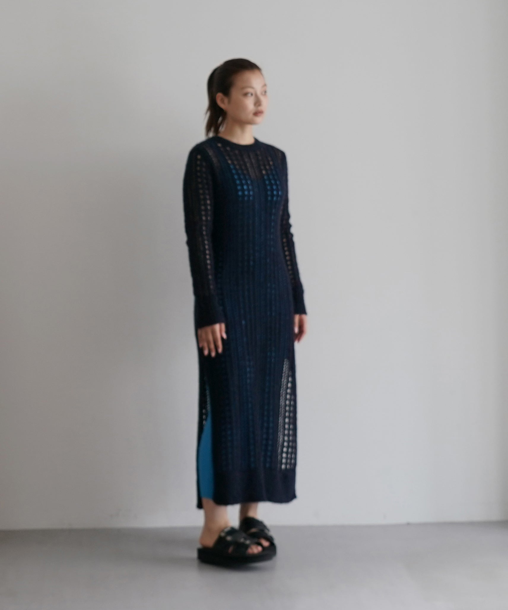 GANNI Mohair lace dress "SKY CAPTAIN"