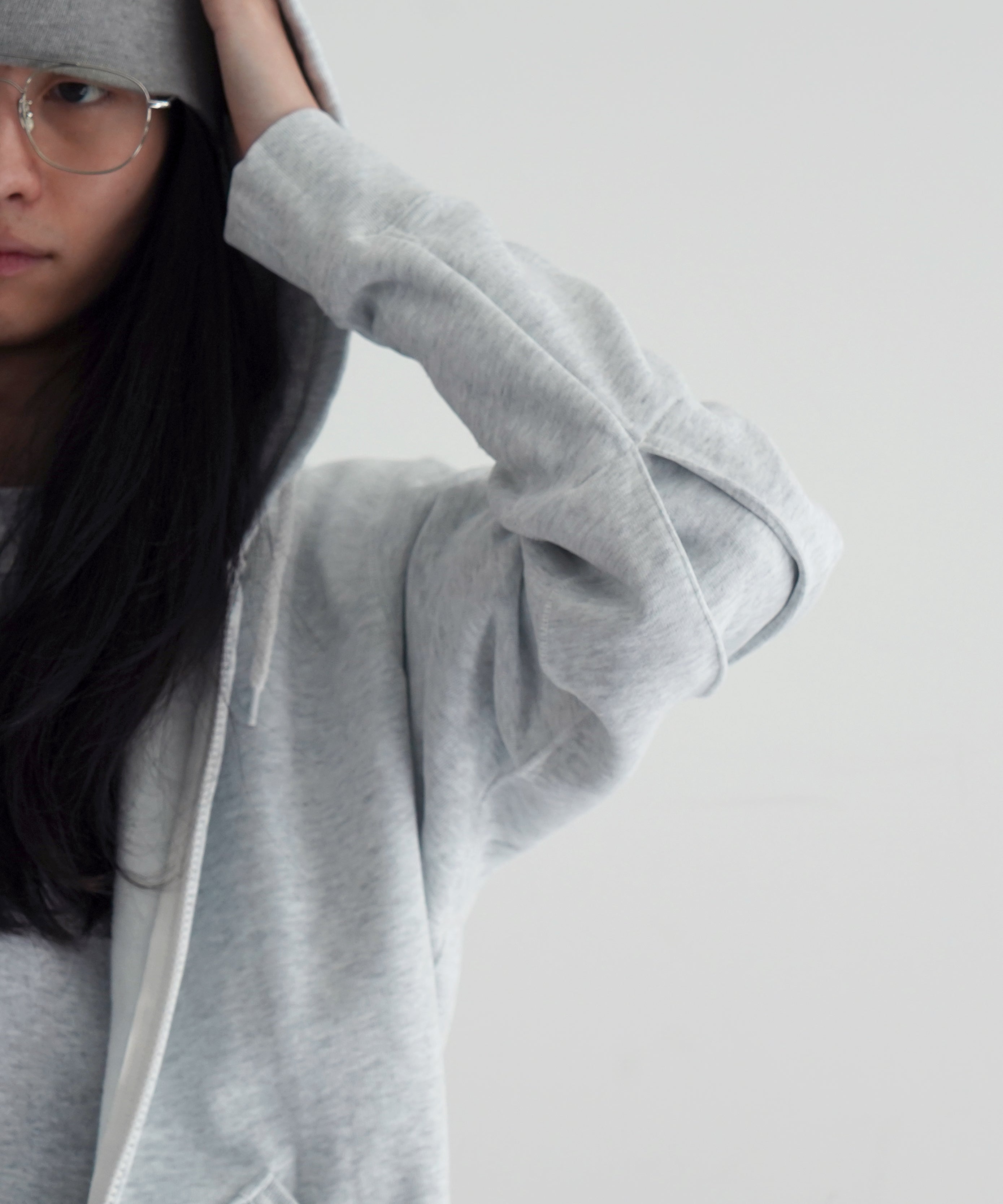 【EXCLUSIVE】WHIMSY White heather hoodie "WHITE"