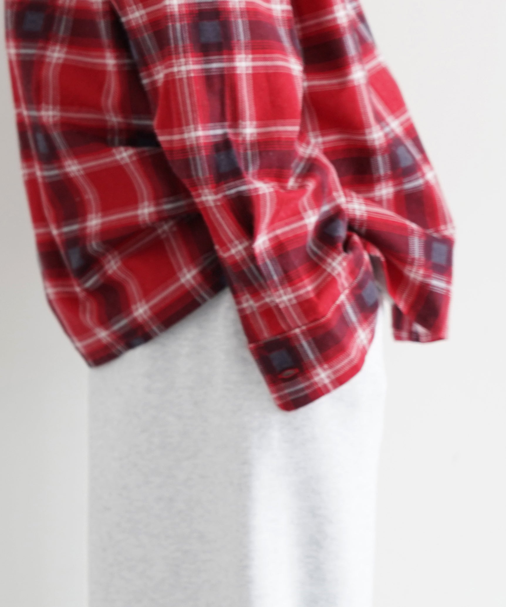 NEEDLES One - up shirt - printed flannel / plaid "RED"
