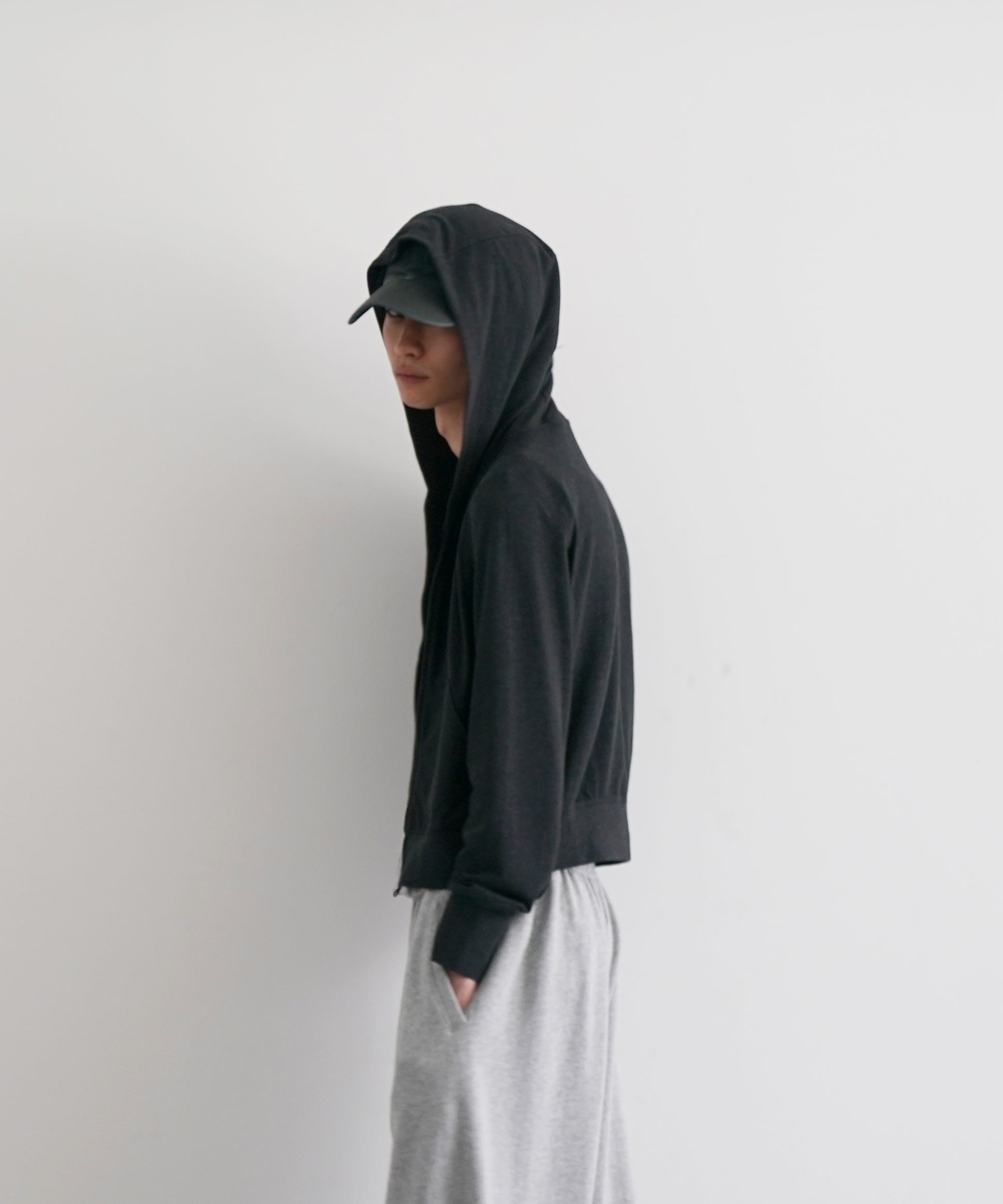 FAX COPY EXPRESS Flow zip-up hoodie "DARK GREY" M L