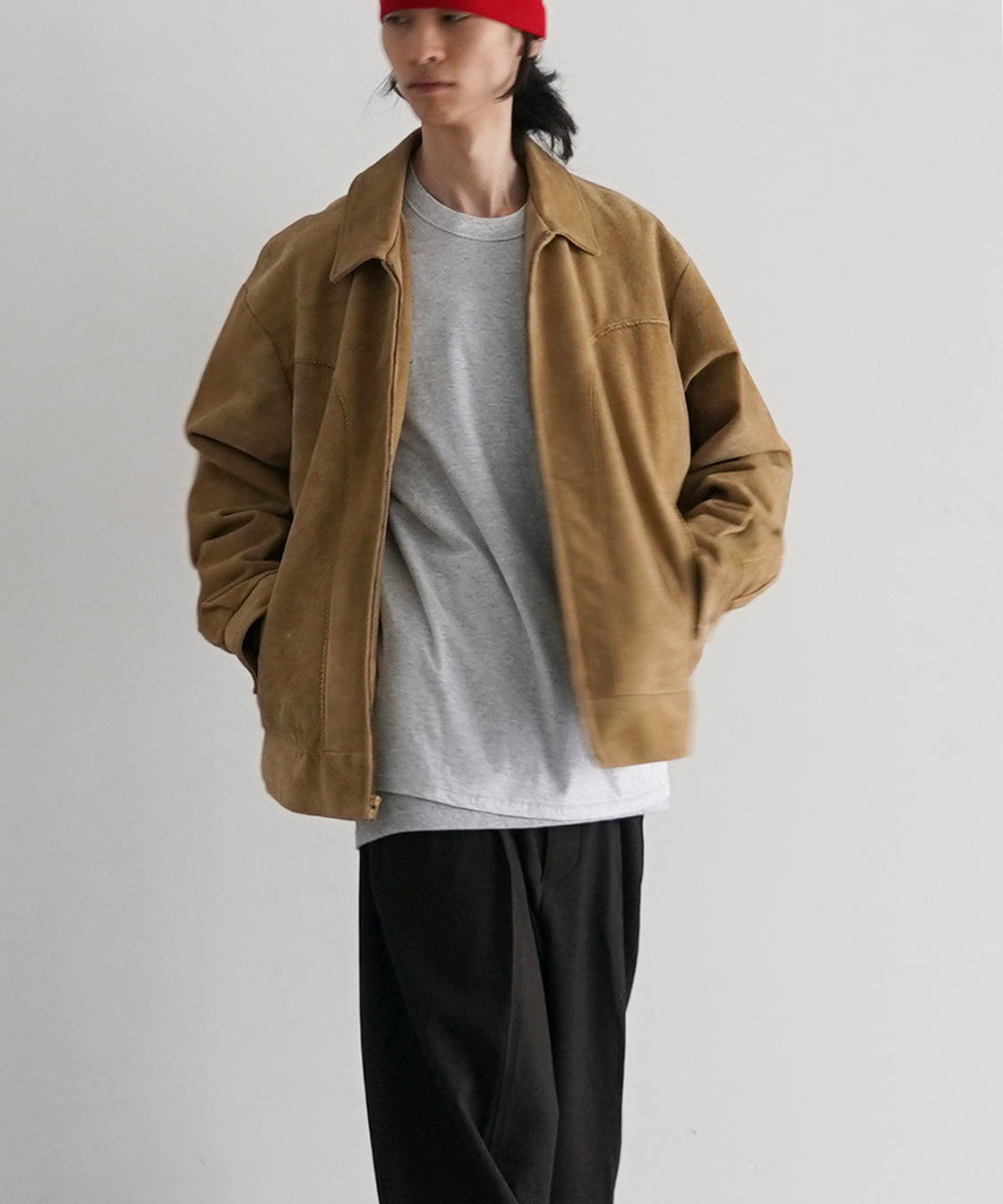 UNUSED Us2516 suede jacket "BEIGE"