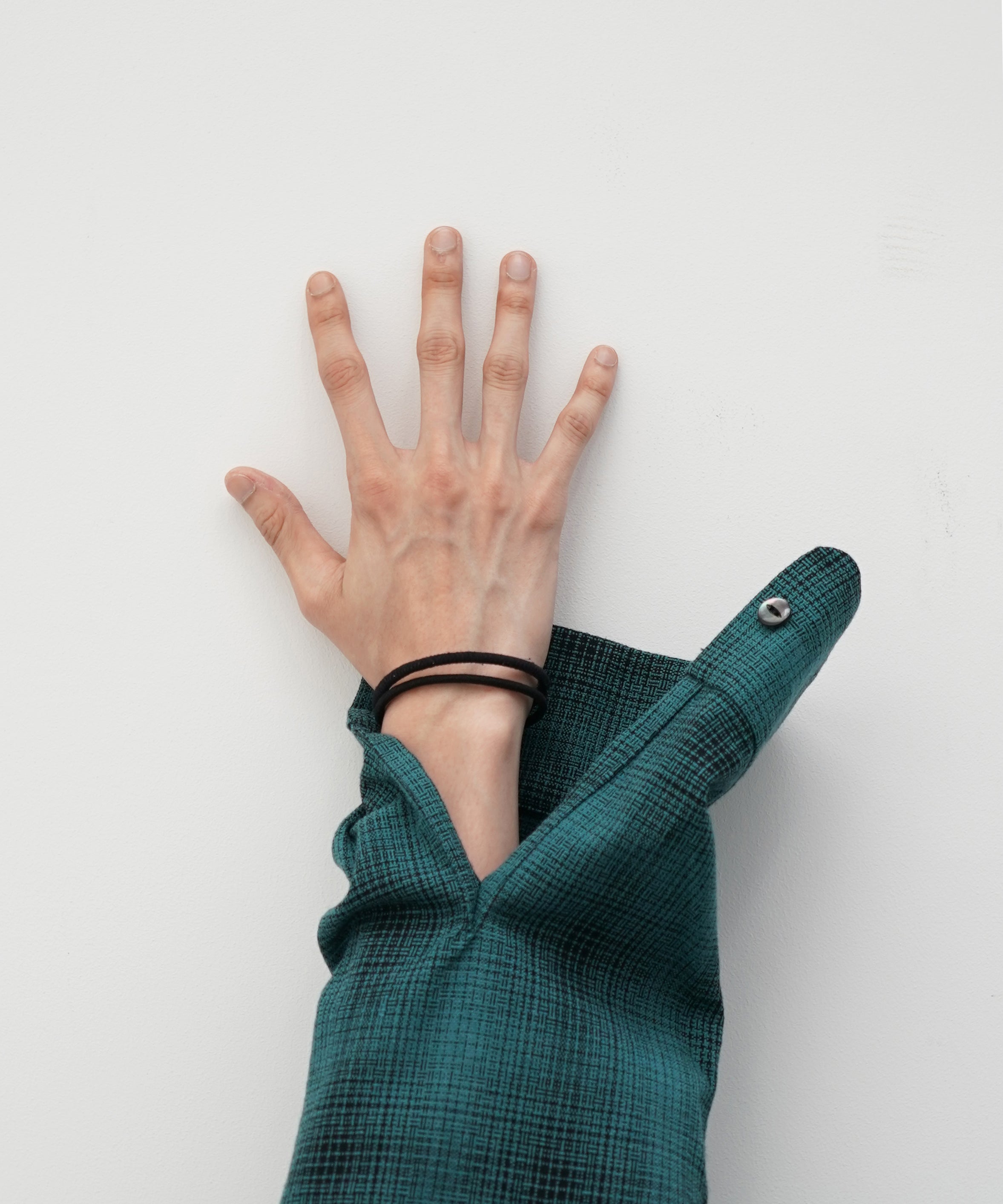 NEEDLES One-up shirt -wool shadow plaid "GREEN"
