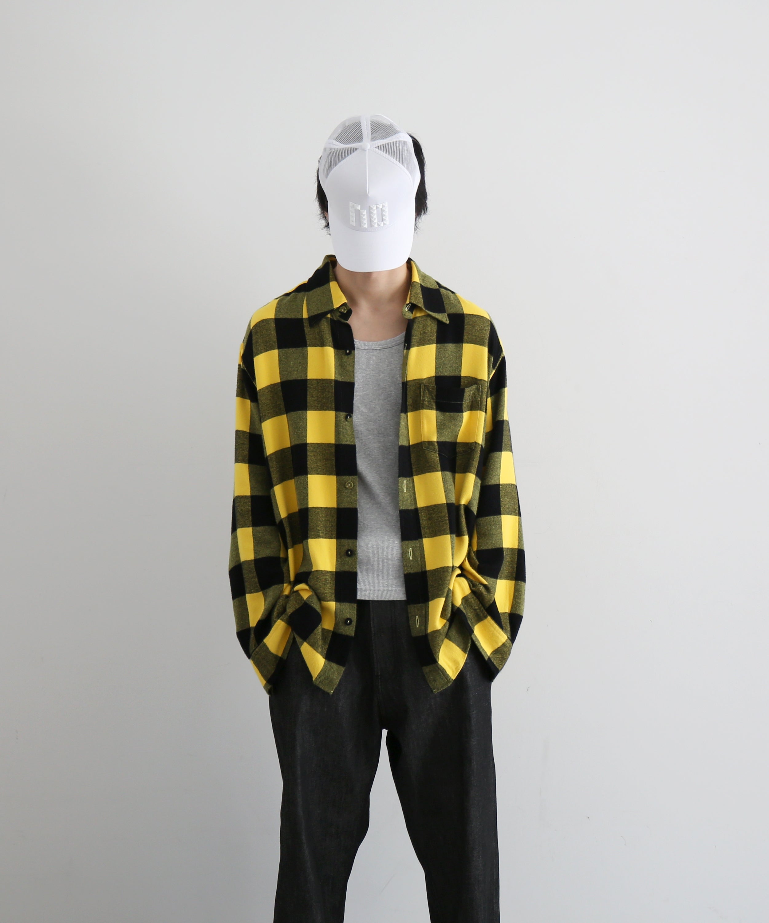 KAIKO Flannel check shirt "YELLOW"