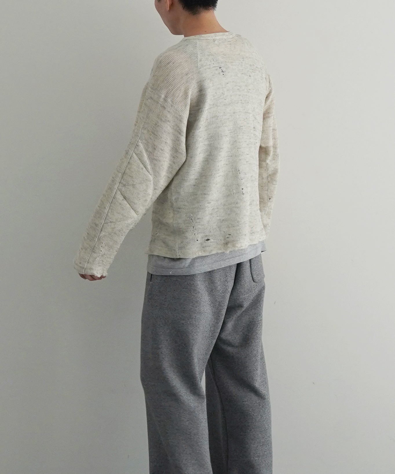 ensou. Scar tissue long sleeve tee / a. "OATMEAL"