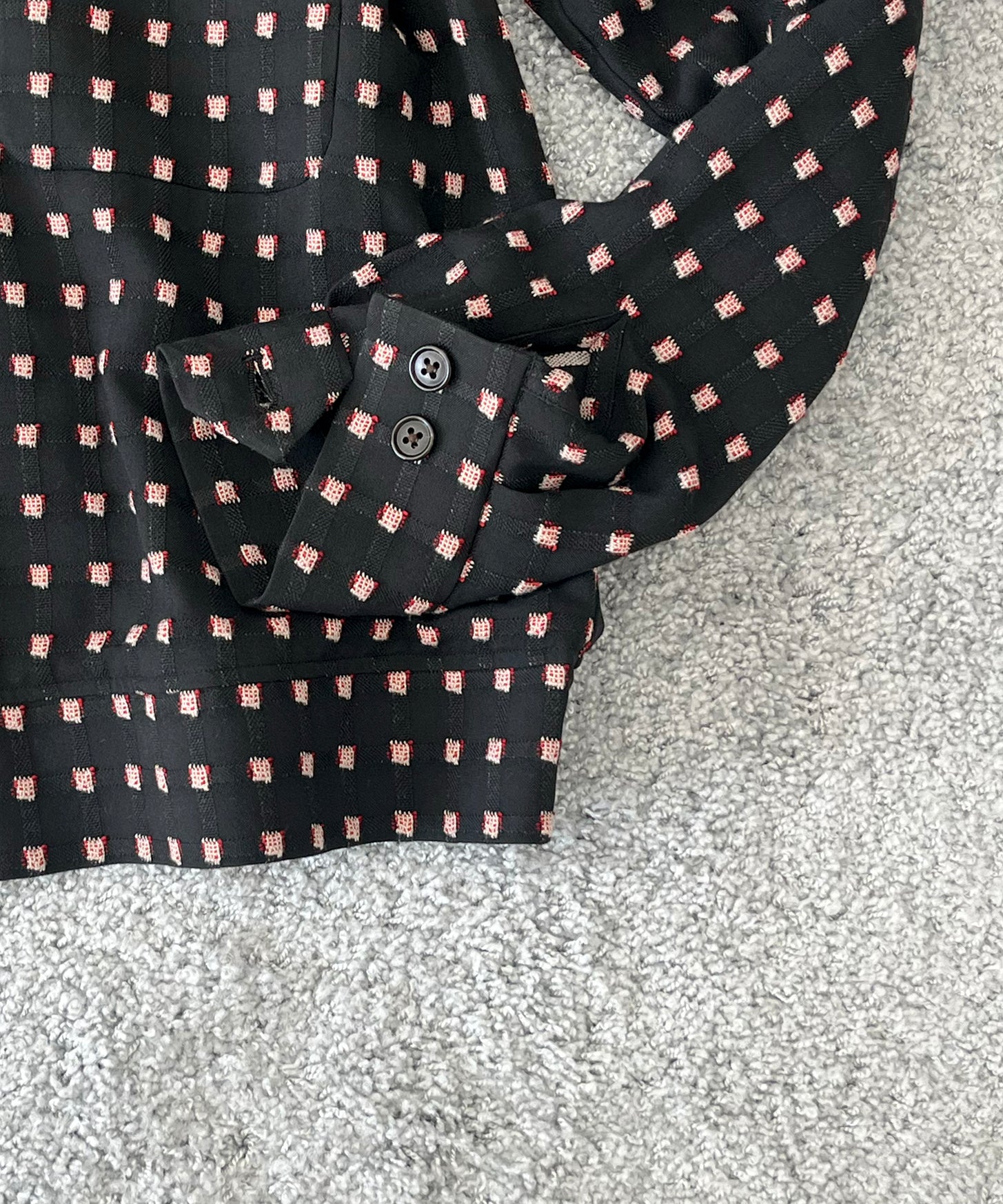 NEEDLES Sports jacket -dobby square "B-BLACK / MEDIUM B"