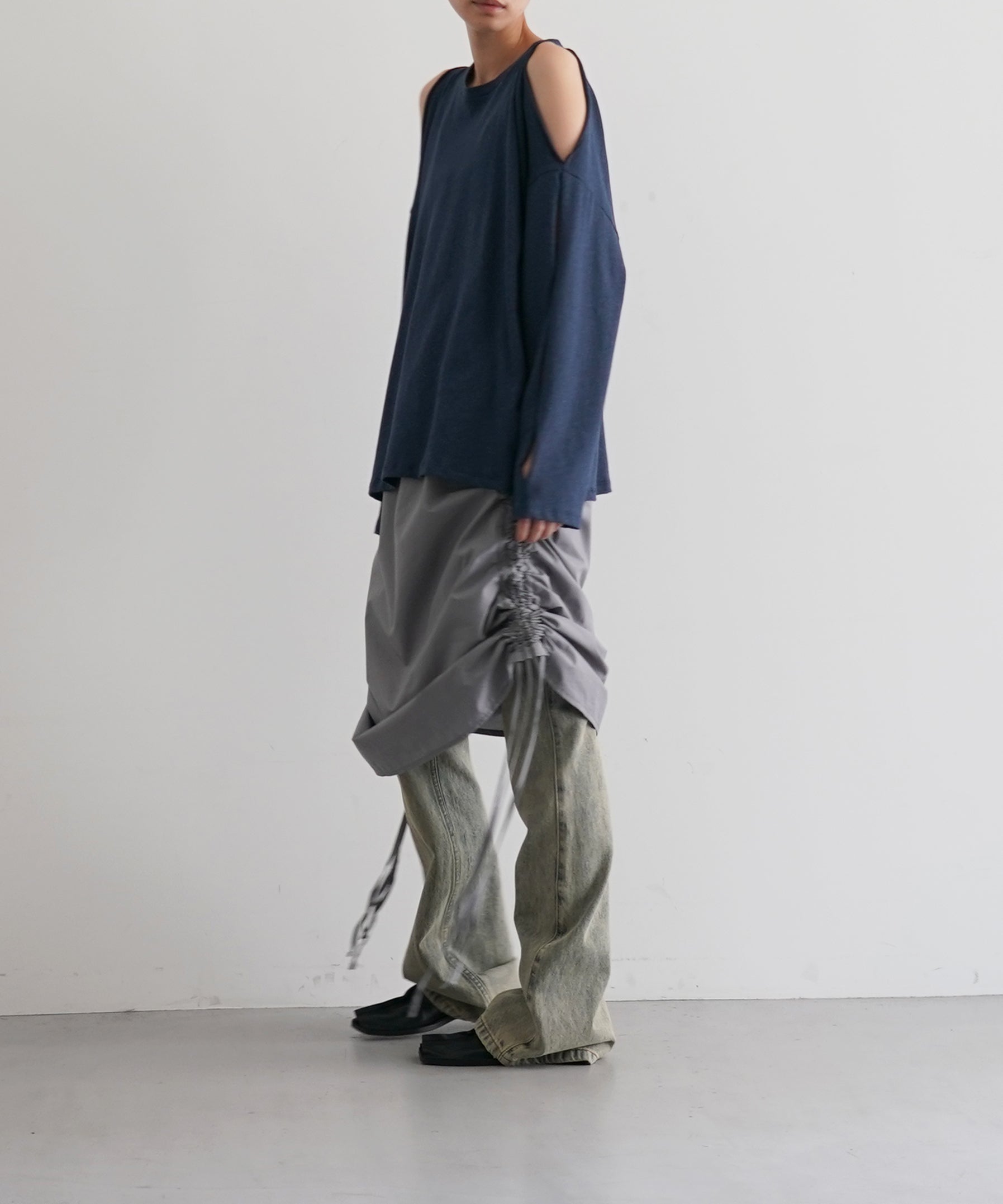 Baserange Pin long sleeve tee "ECHO BLUE"