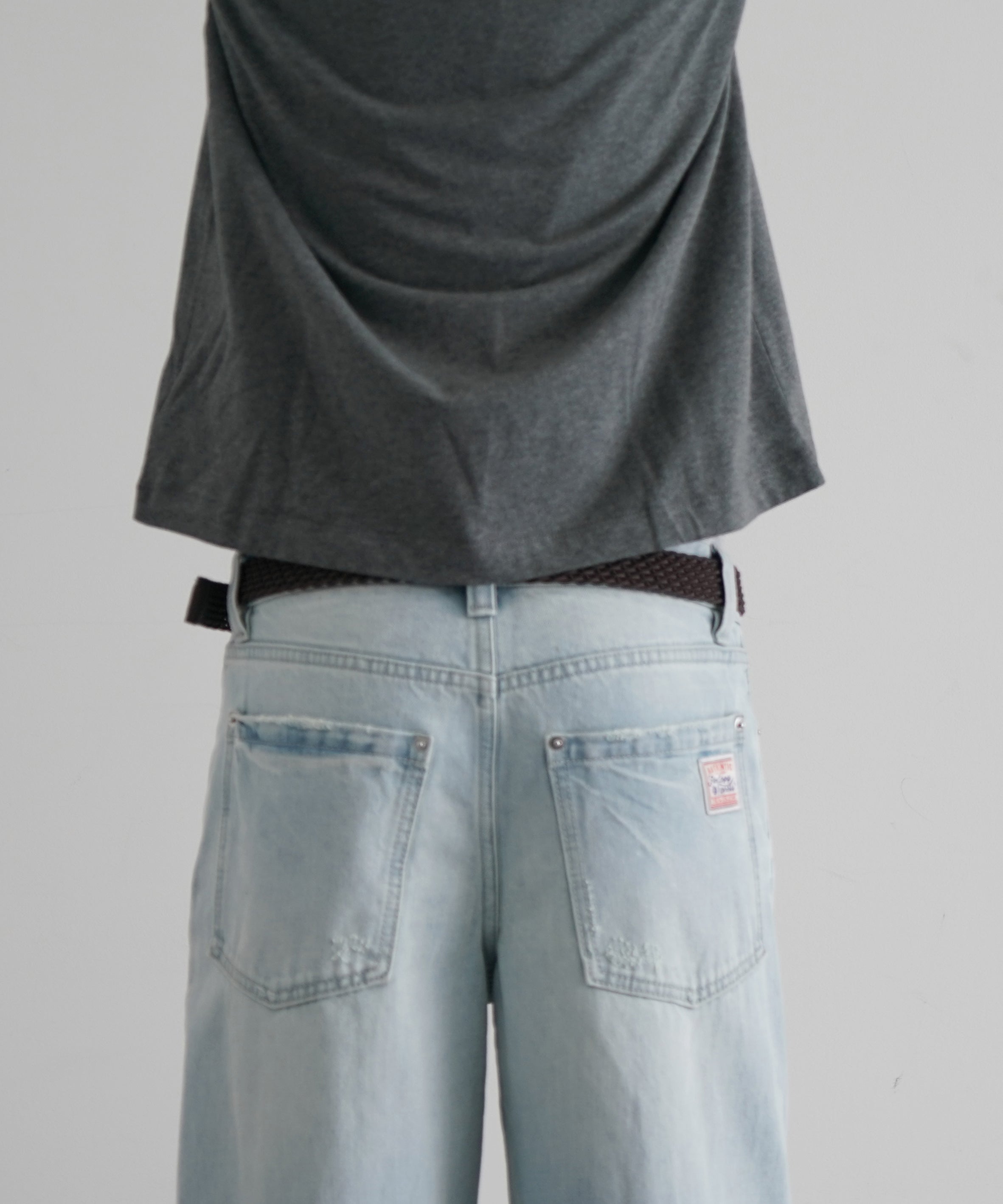 FAX COPY EXPRESS Gardener straight-leg denim pants "BLUE"