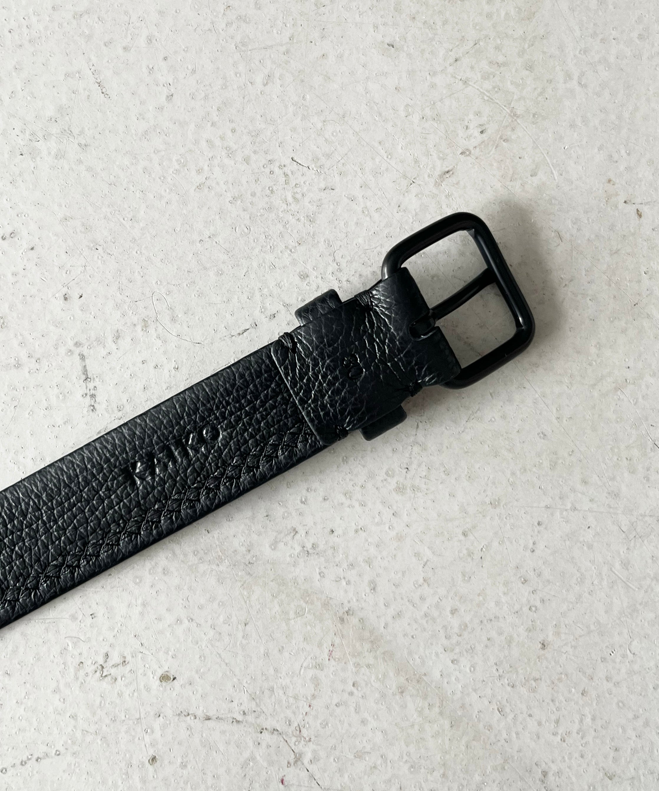 KAIKO Grain leather belt "BLACK"