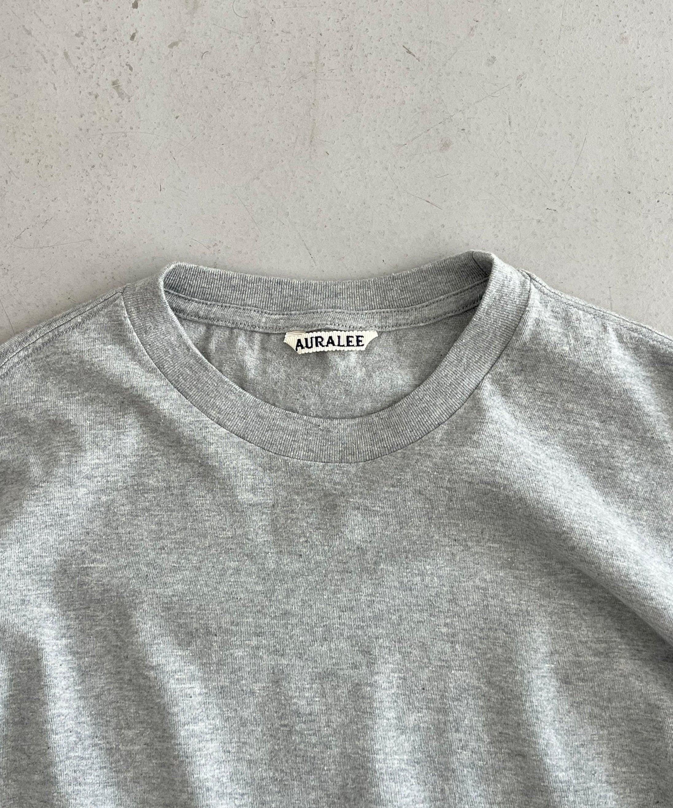 AURALEE Seamless crew neck tee "TOP GRAY"