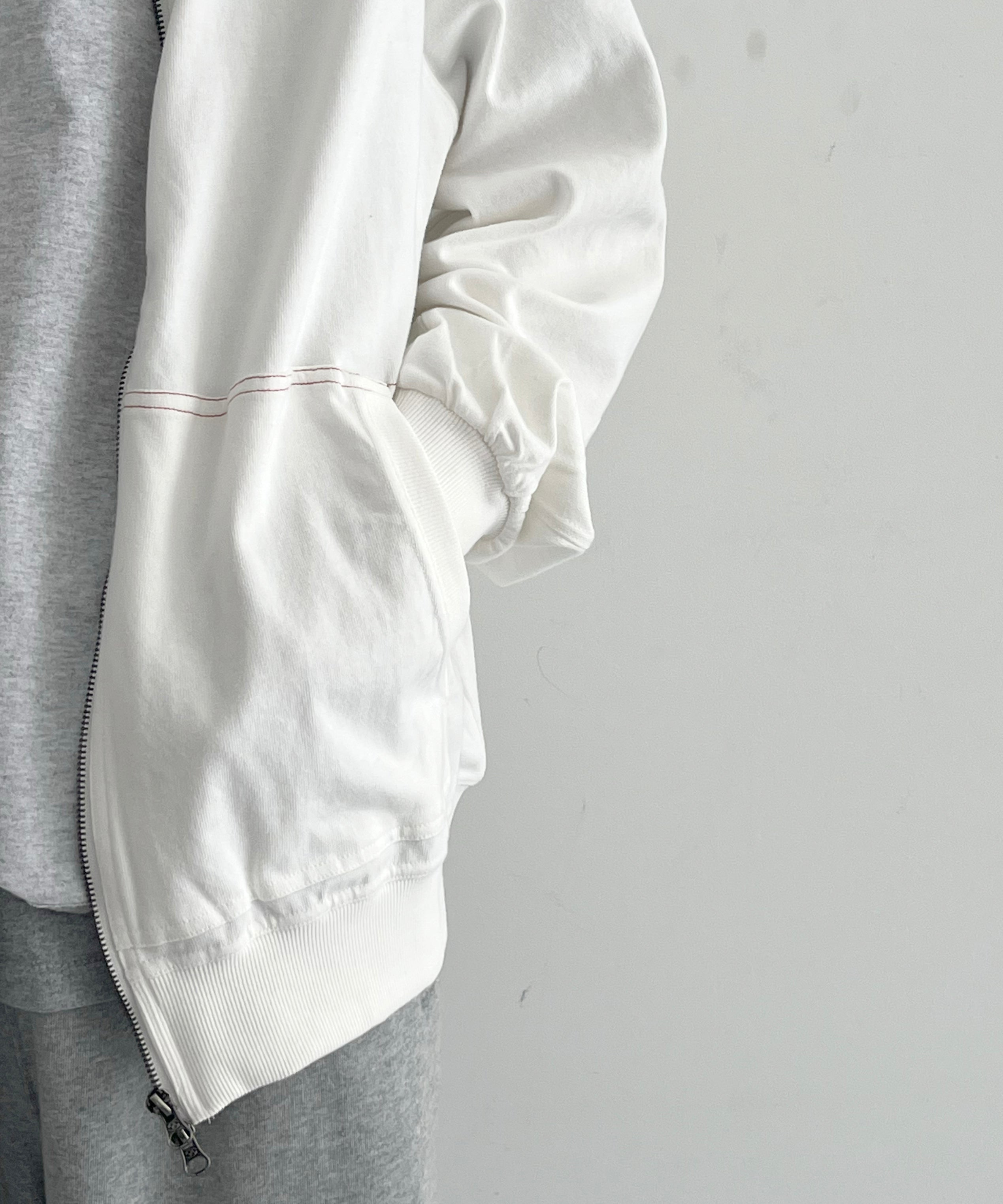 SAN SAN GEAR Washed hoodie zip-up "IVORY"