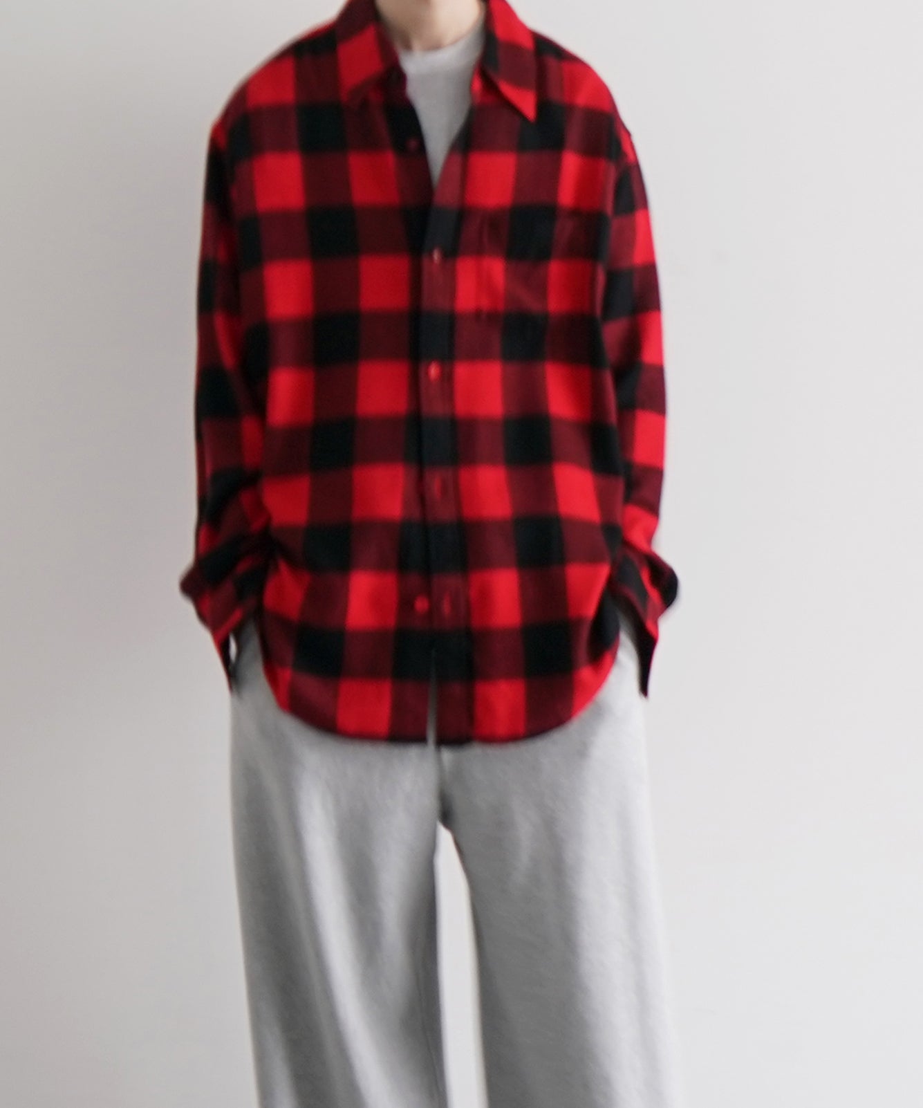 KAIKO Flannel check shirt "BLUE"