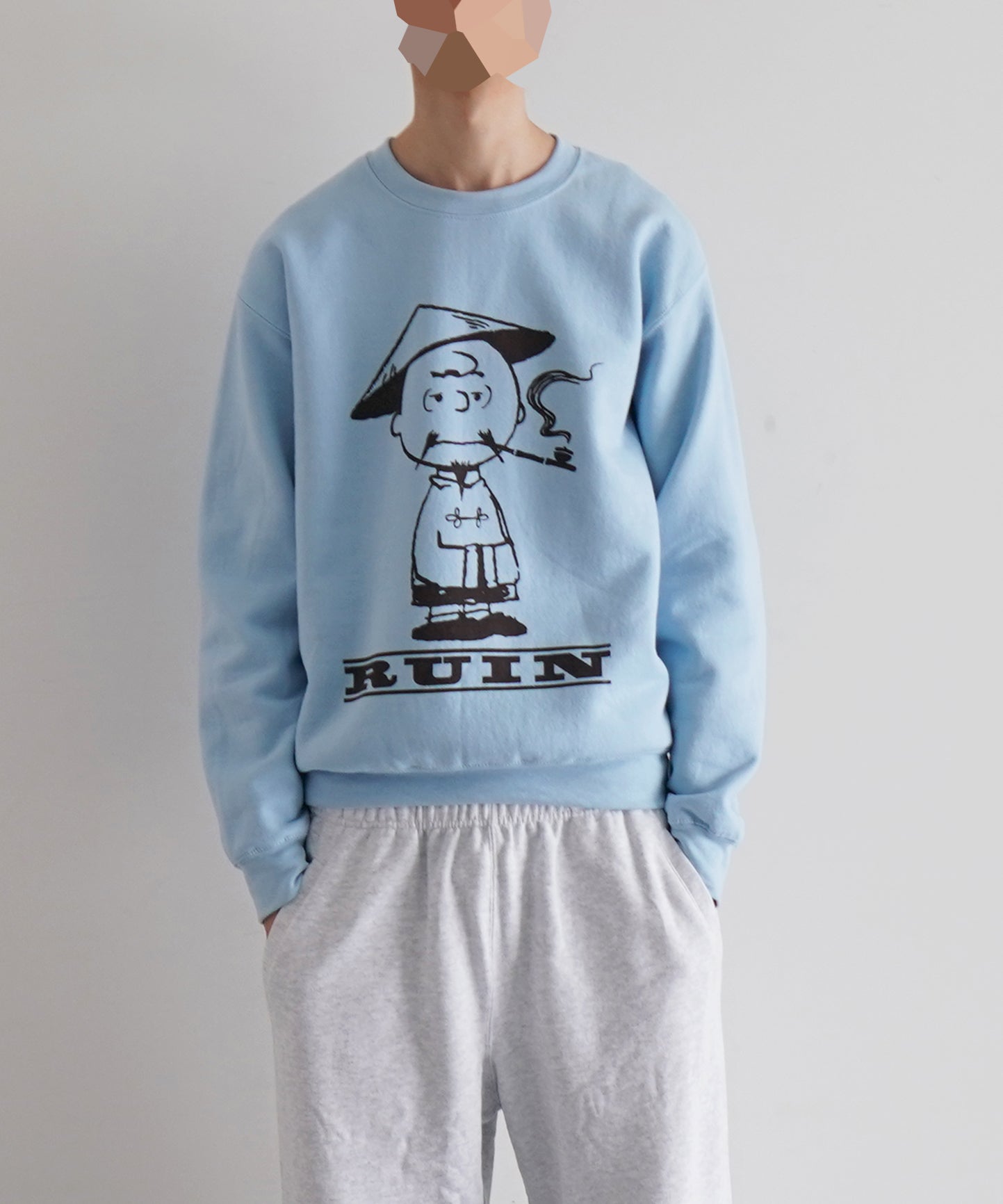 Black Weirdos Charlie crewneck sweatshirt "BLUE"