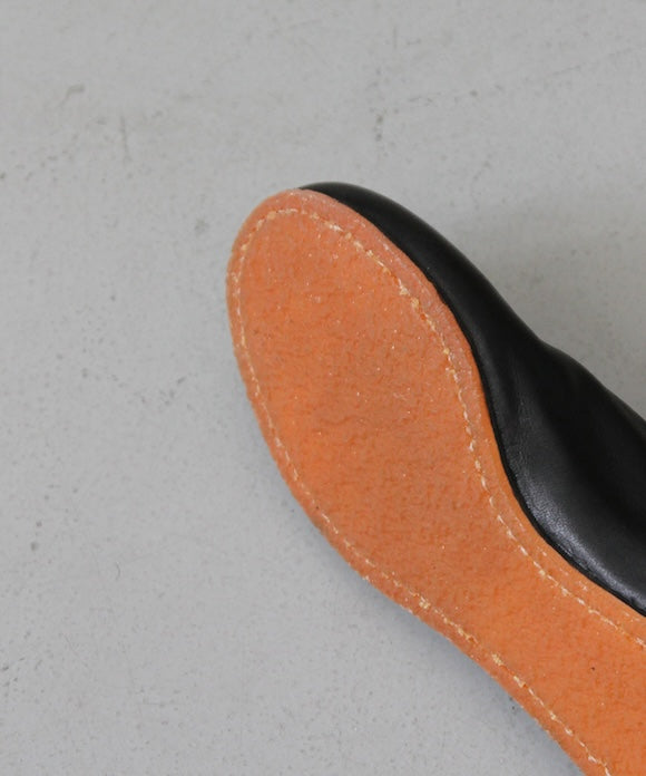 GUIDI Slipper slip on , sole rubber "BLACK"