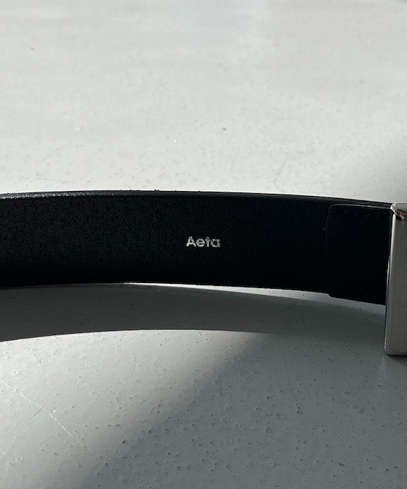 Aeta Vt12 square buckle belt "BLACK"
