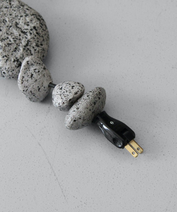 BLESS Cable jewelry extension artificial stones 1.1m "BLACK&GRAY"