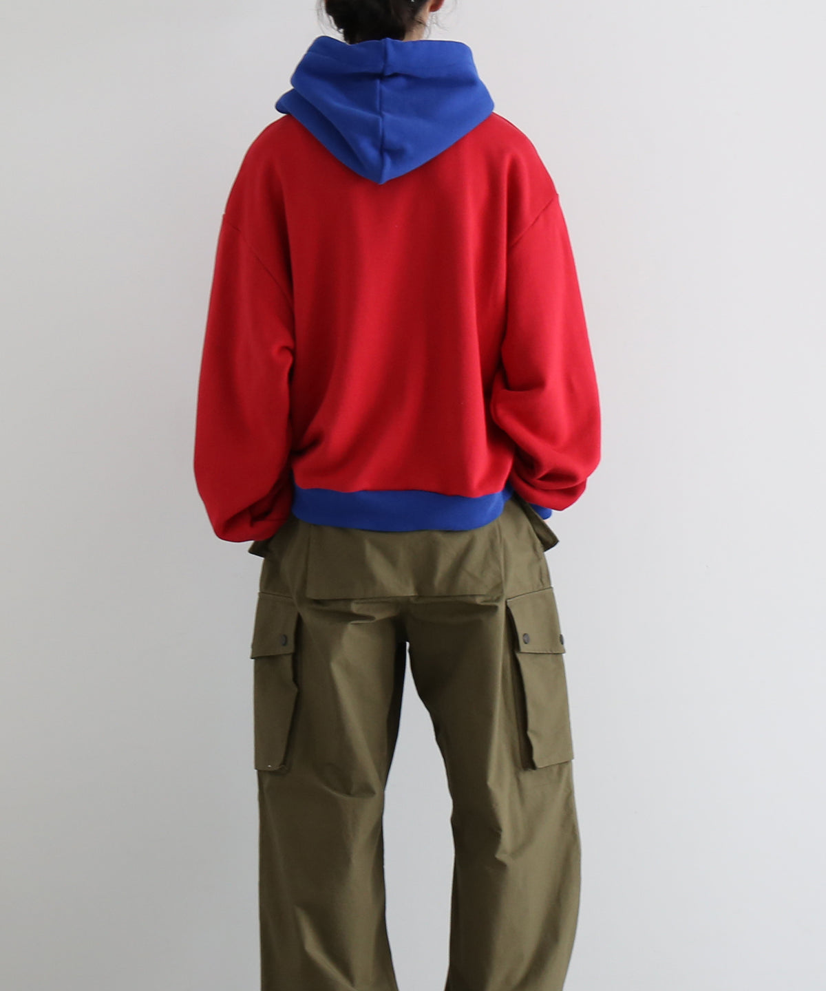 KOOKY ZOO 2Tone hoodie "RED×BLUE"