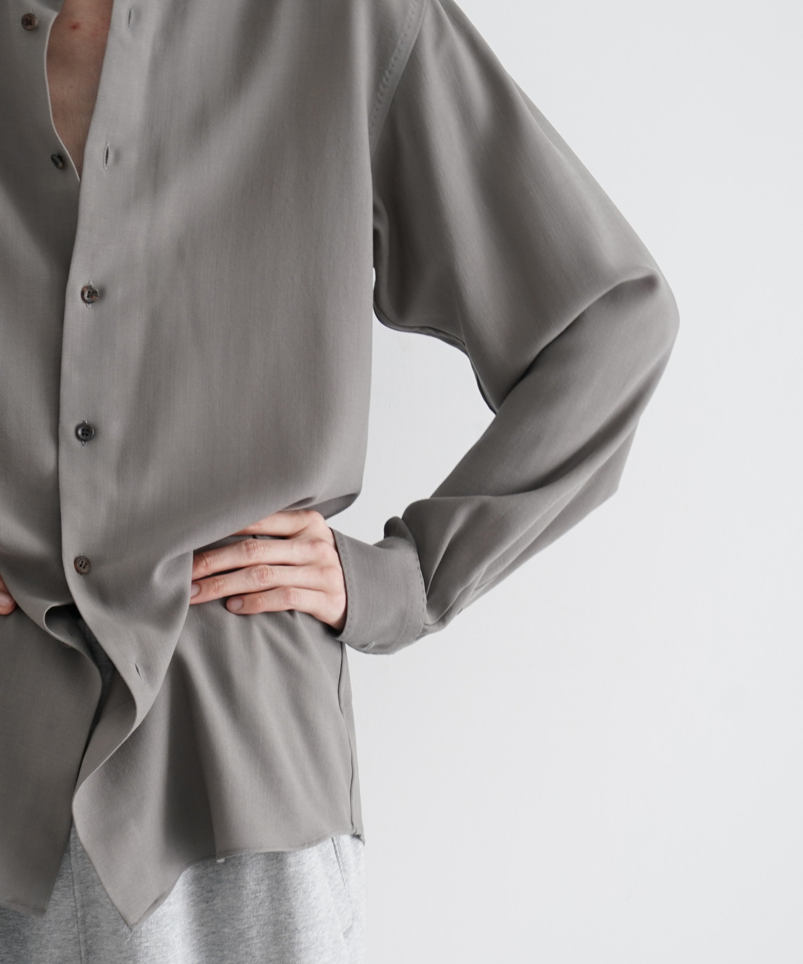 SOSHIOTSUKI Manica camicia dress shirt "GREY"