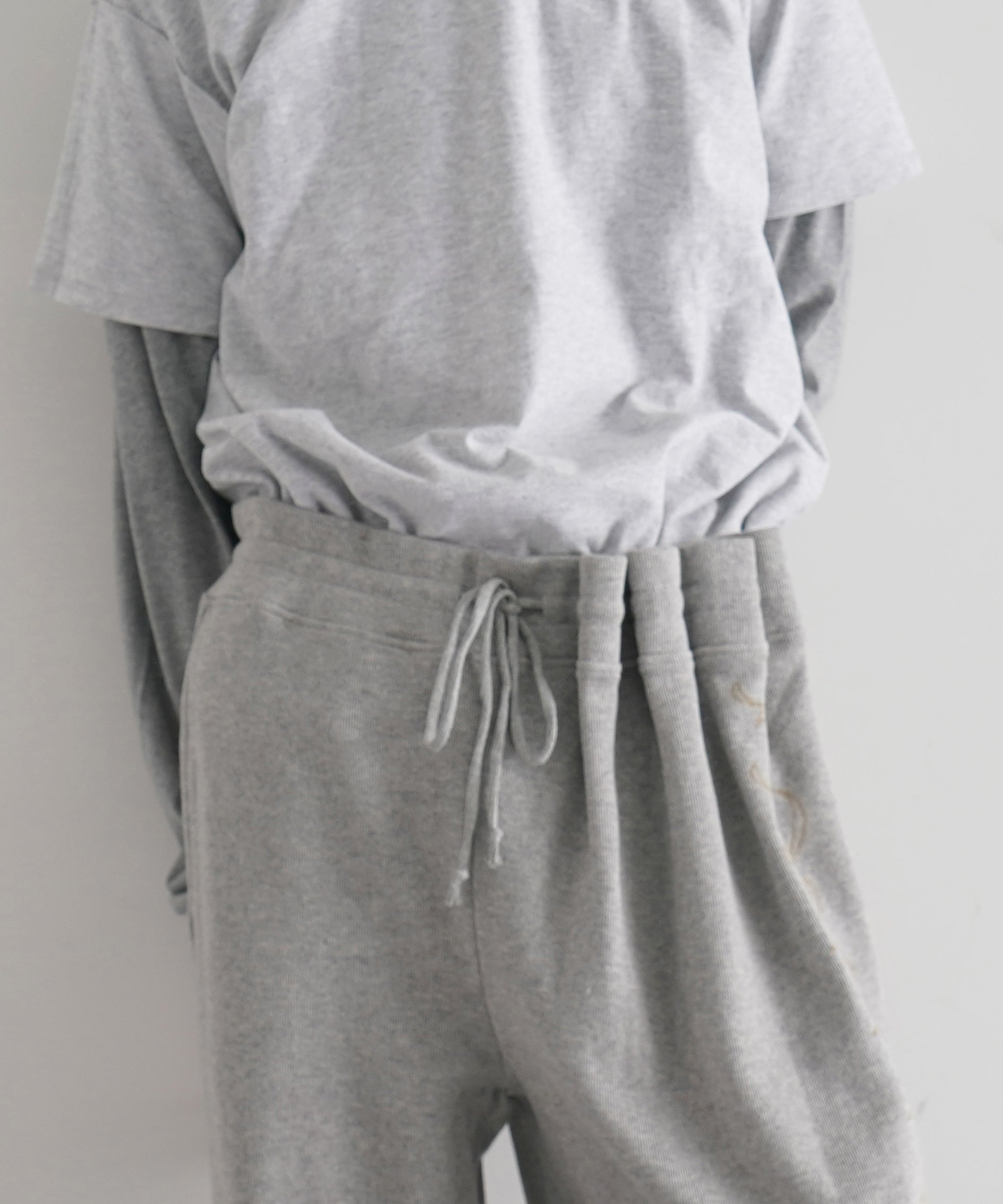 ULIKASANCTUS Curtain jersey pants "IVORY" M L