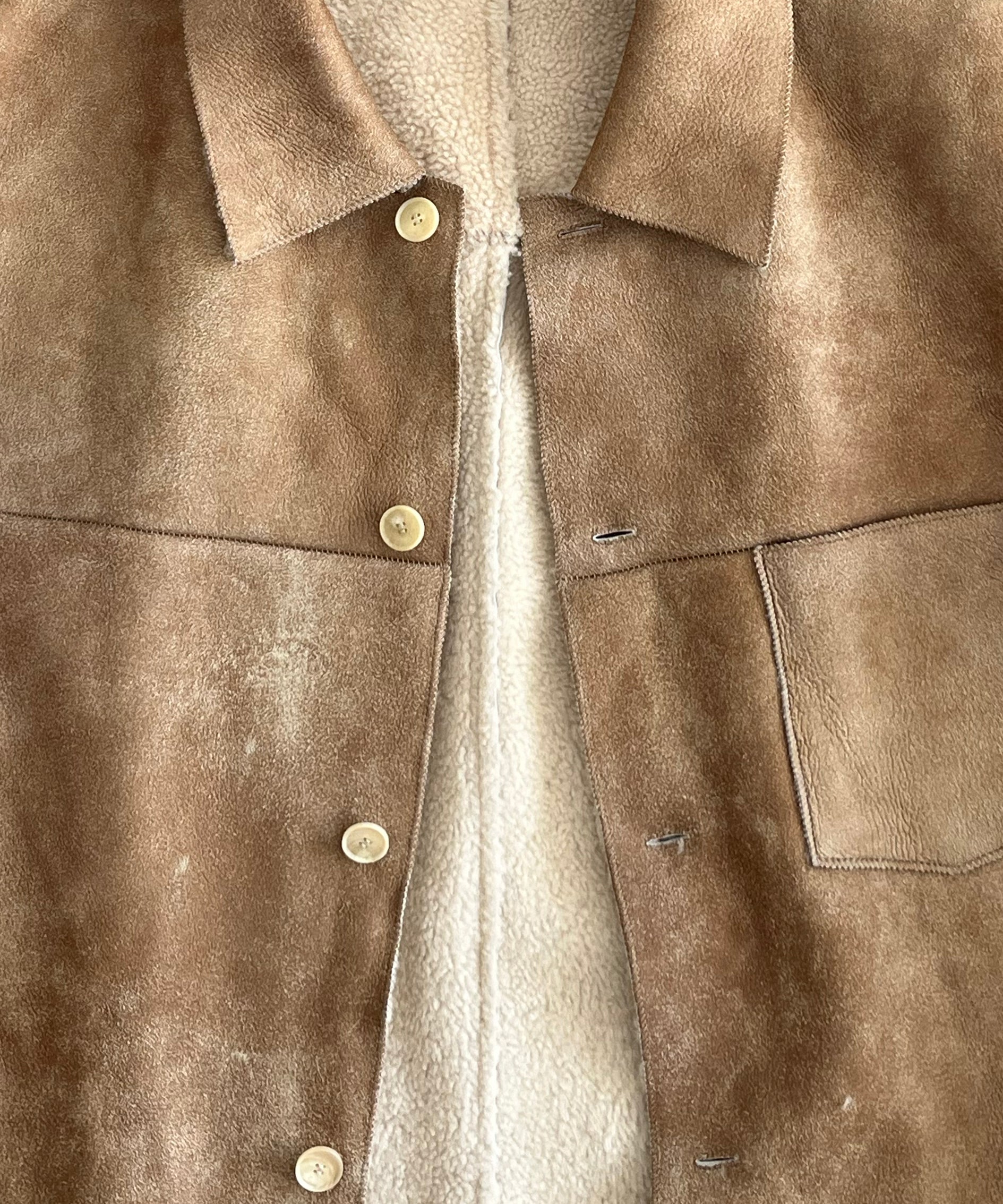 AURALEE Merino mouton shirt blouson "BEIGE"