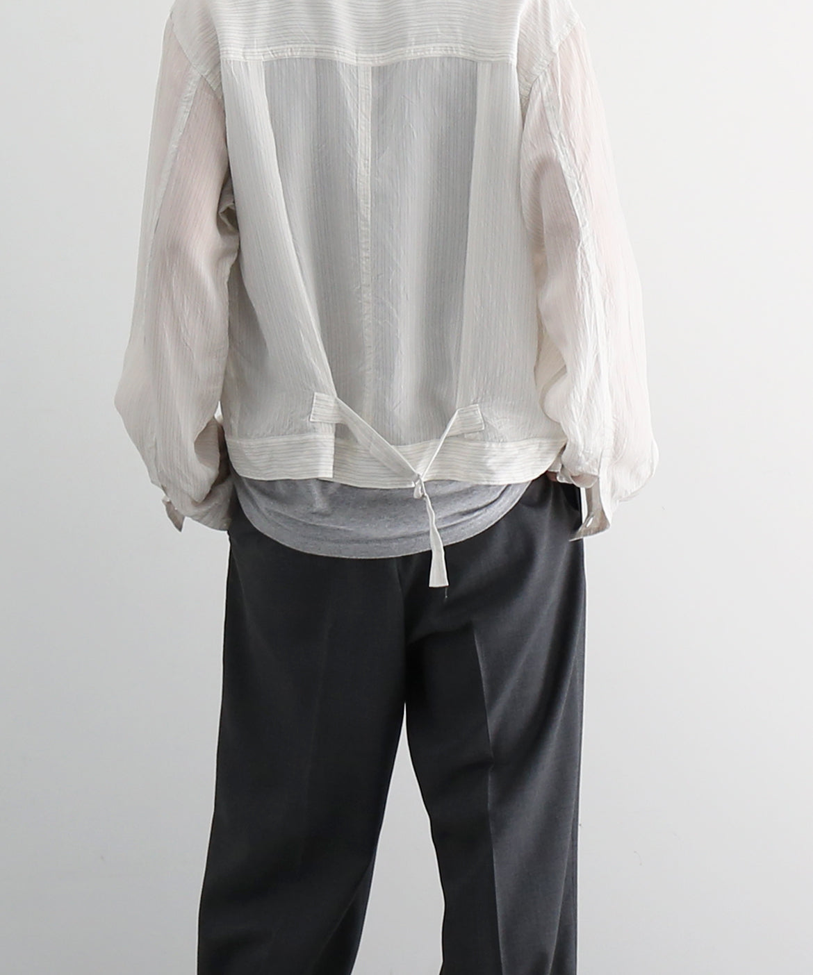 ensou. Cropped shirt/a "WHITE STRIPE"
