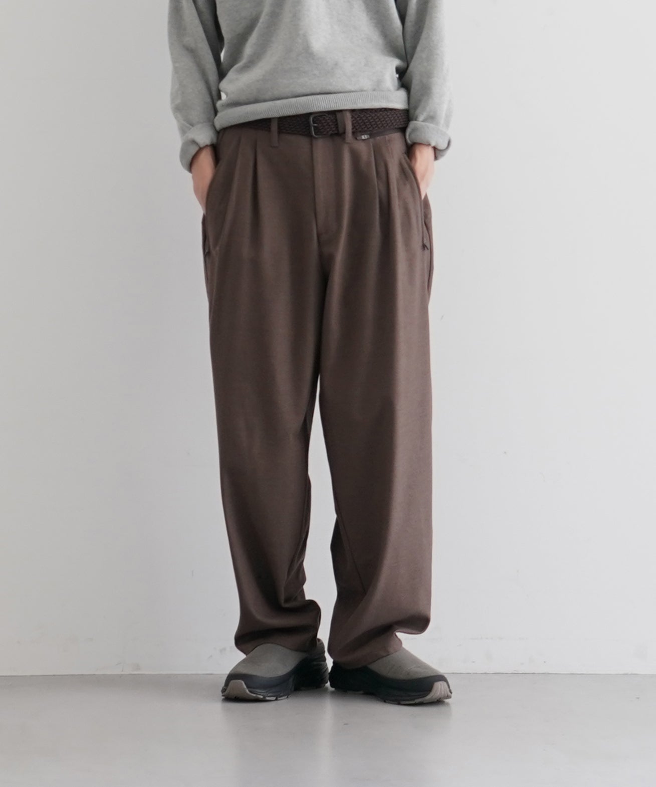 SAN SAN GEAR Wide pants "BROWN"