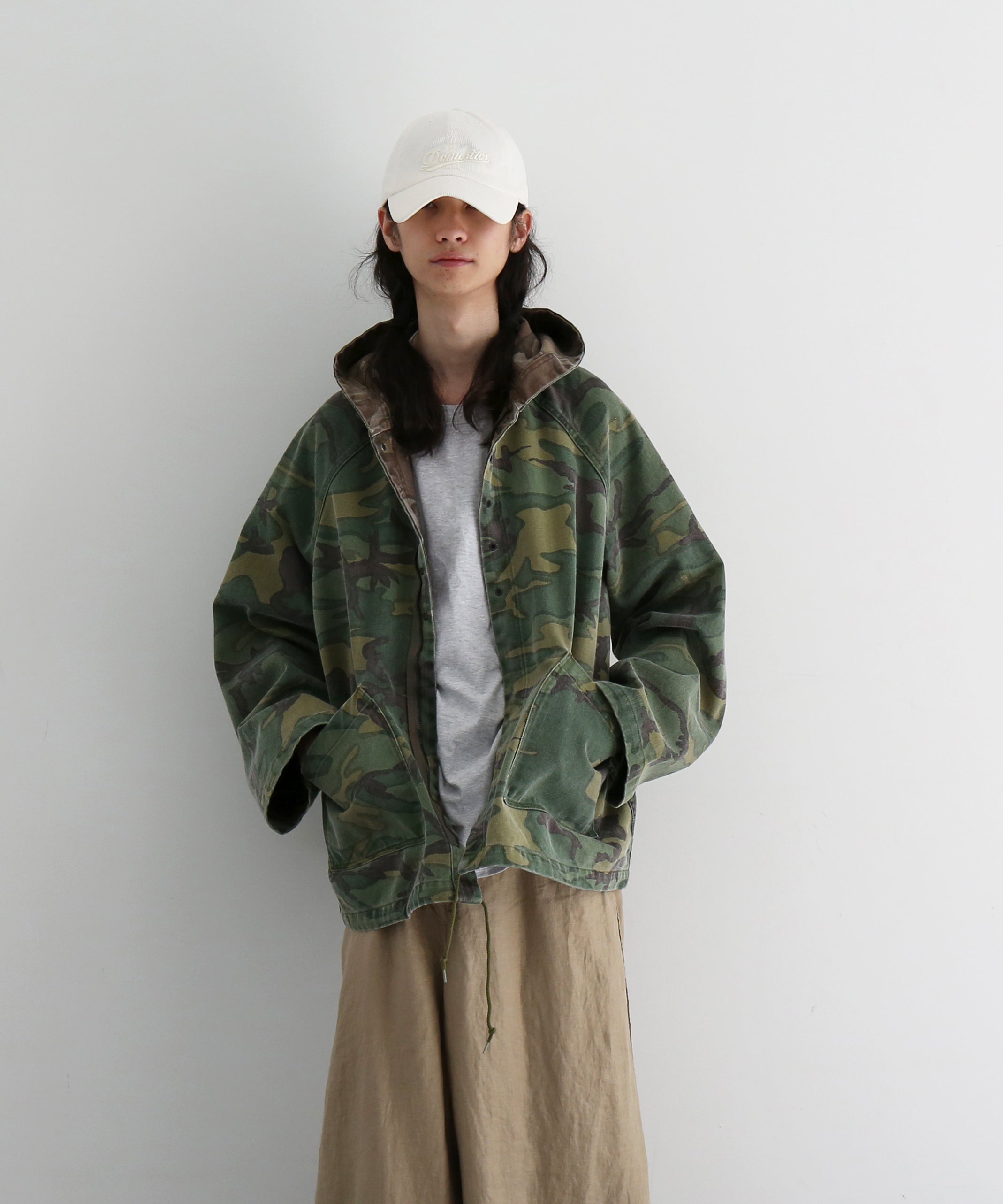 NEEDLES Reversible hooded coat - camo twill "CAMO"