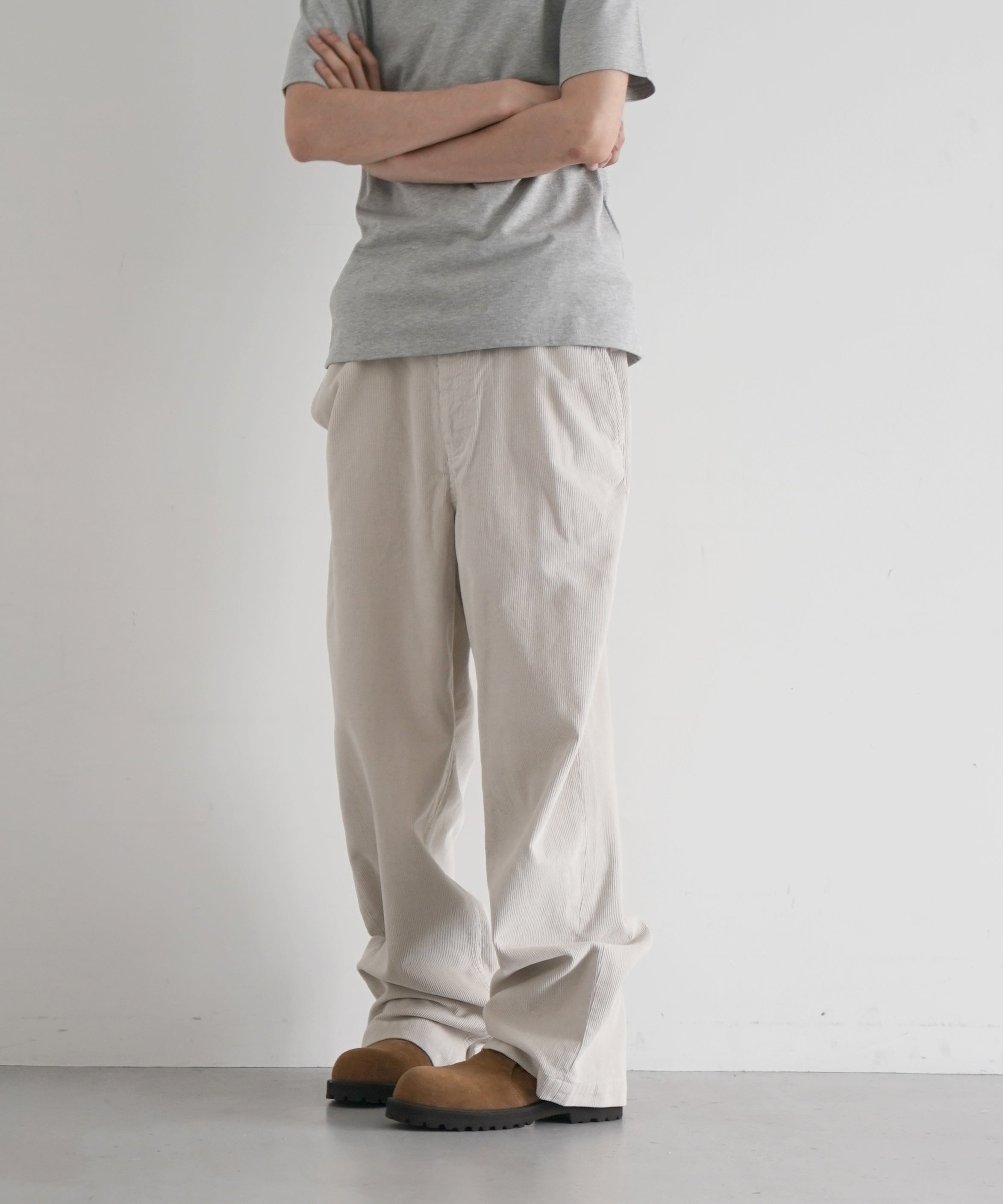 order Loose corduroy pants "BLACK"