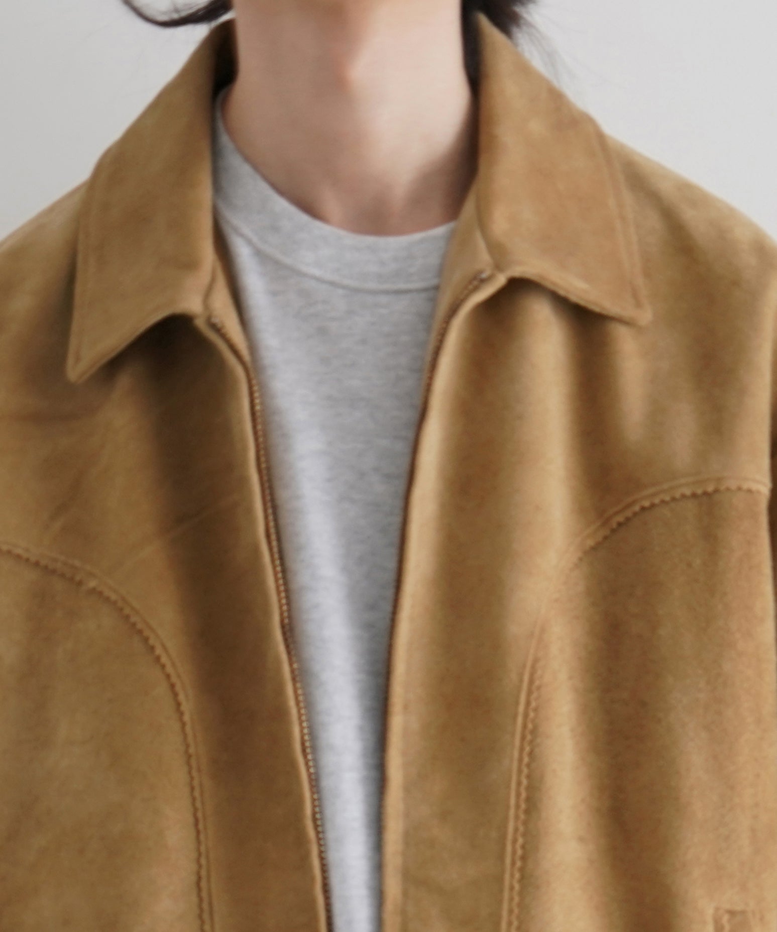 UNUSED Us2516 suede jacket "BEIGE"