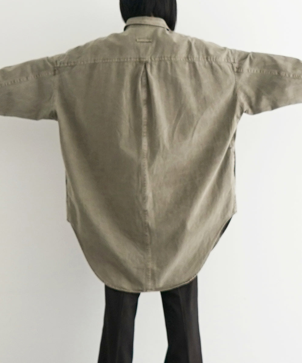 ensou. Whale work shirt "OLIVE"