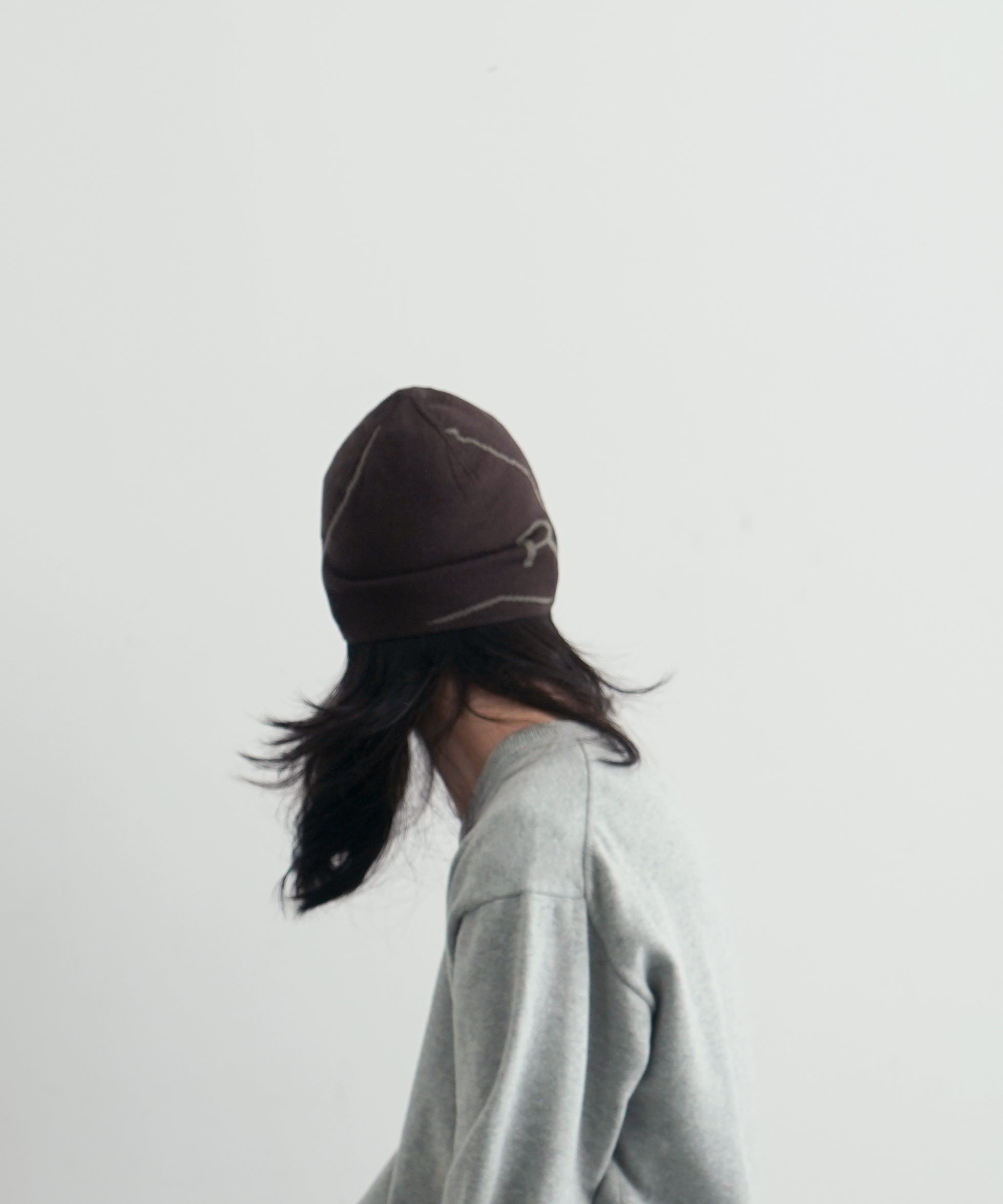ROA Logo wool beanie "BROWN"