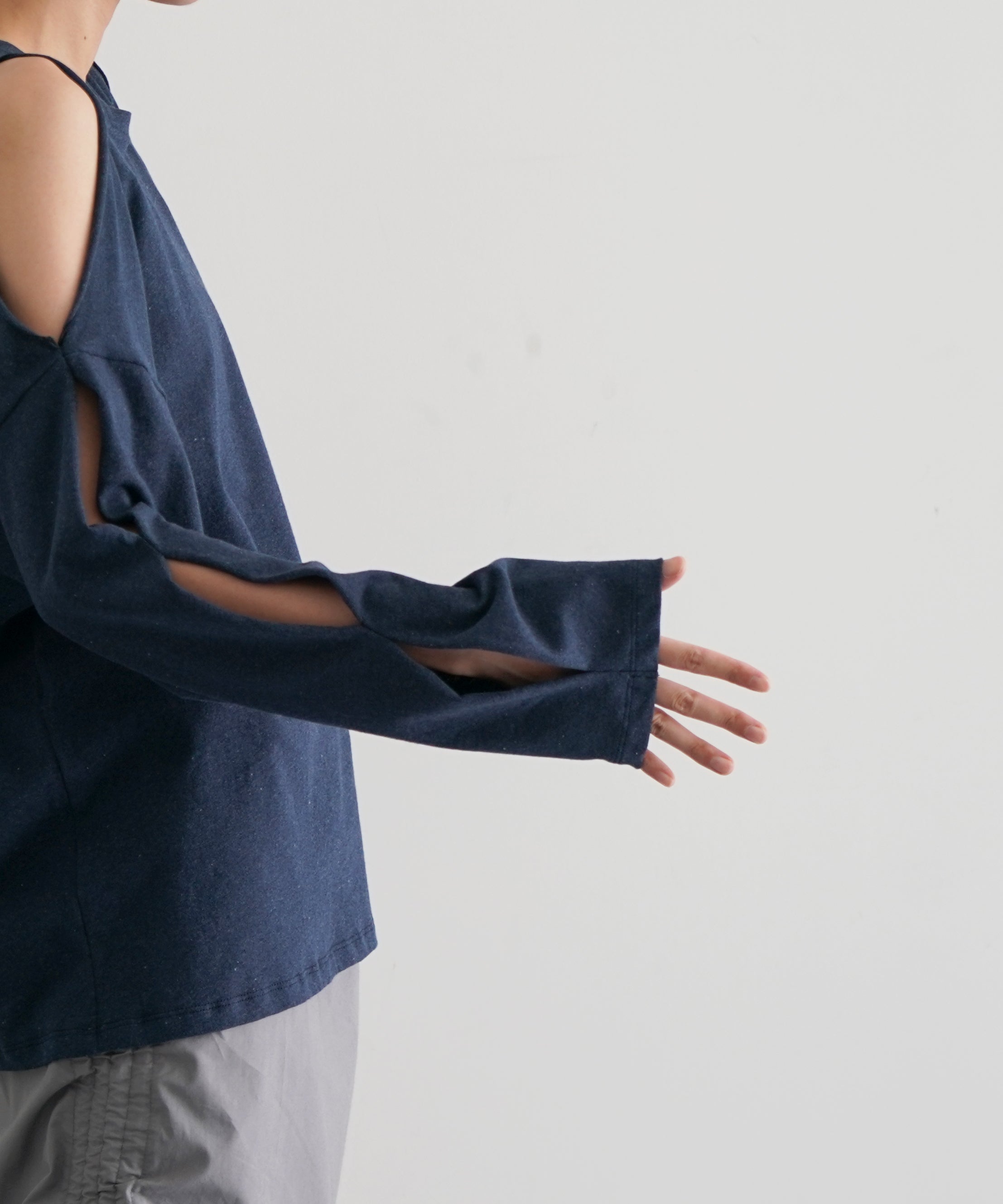Baserange Pin long sleeve tee "ECHO BLUE"